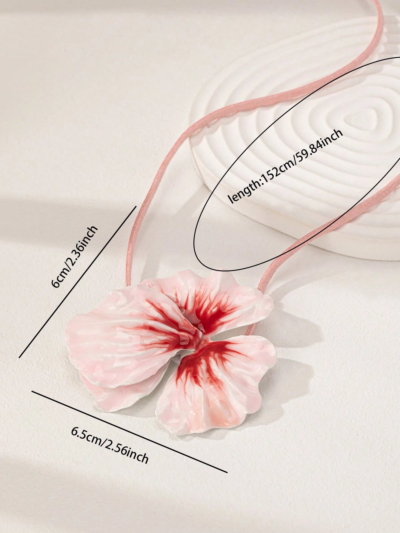Blush Bloom Ribbon Choker – Pink Floral Statement Necklace