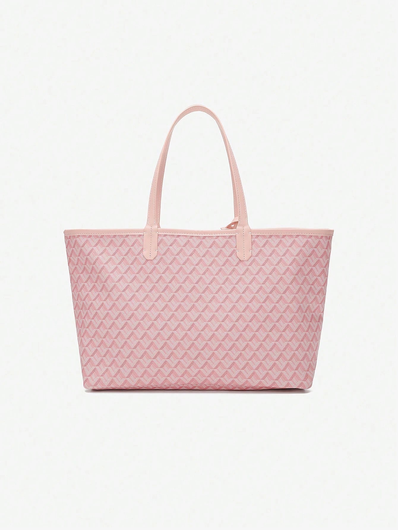 2pcs Blush Luxe Patterned Tote Set 