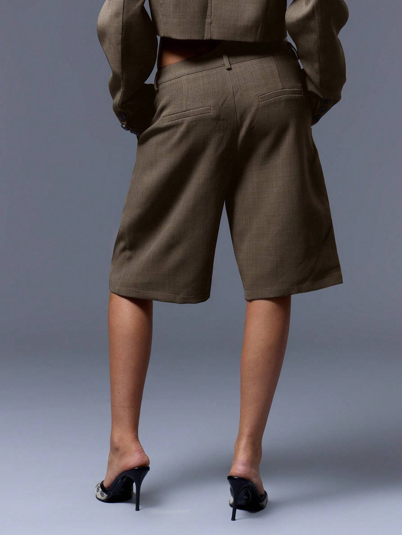 The District Tailored Bermuda Shorts – Cocoa Wool Blend