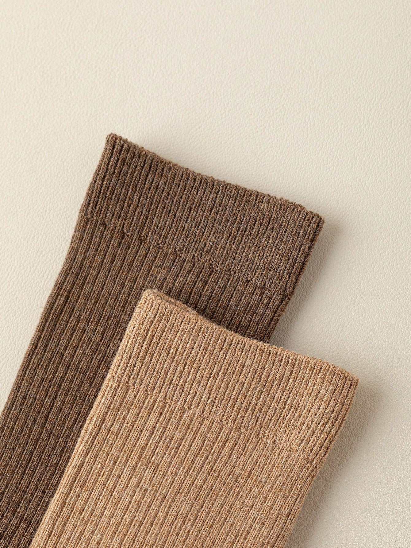 3Pcs Cozy Neutral Ribbed Sock Set.