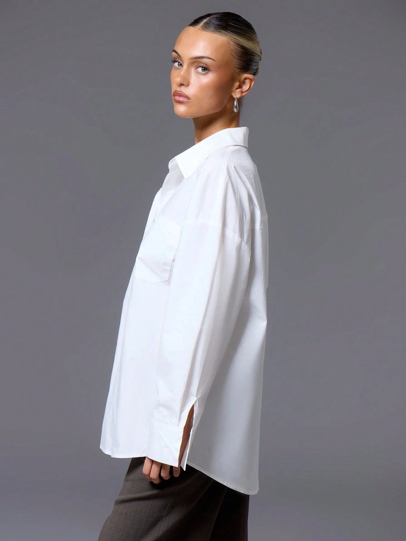 Clean Cut Oversized Cotton Shirt – Classic White