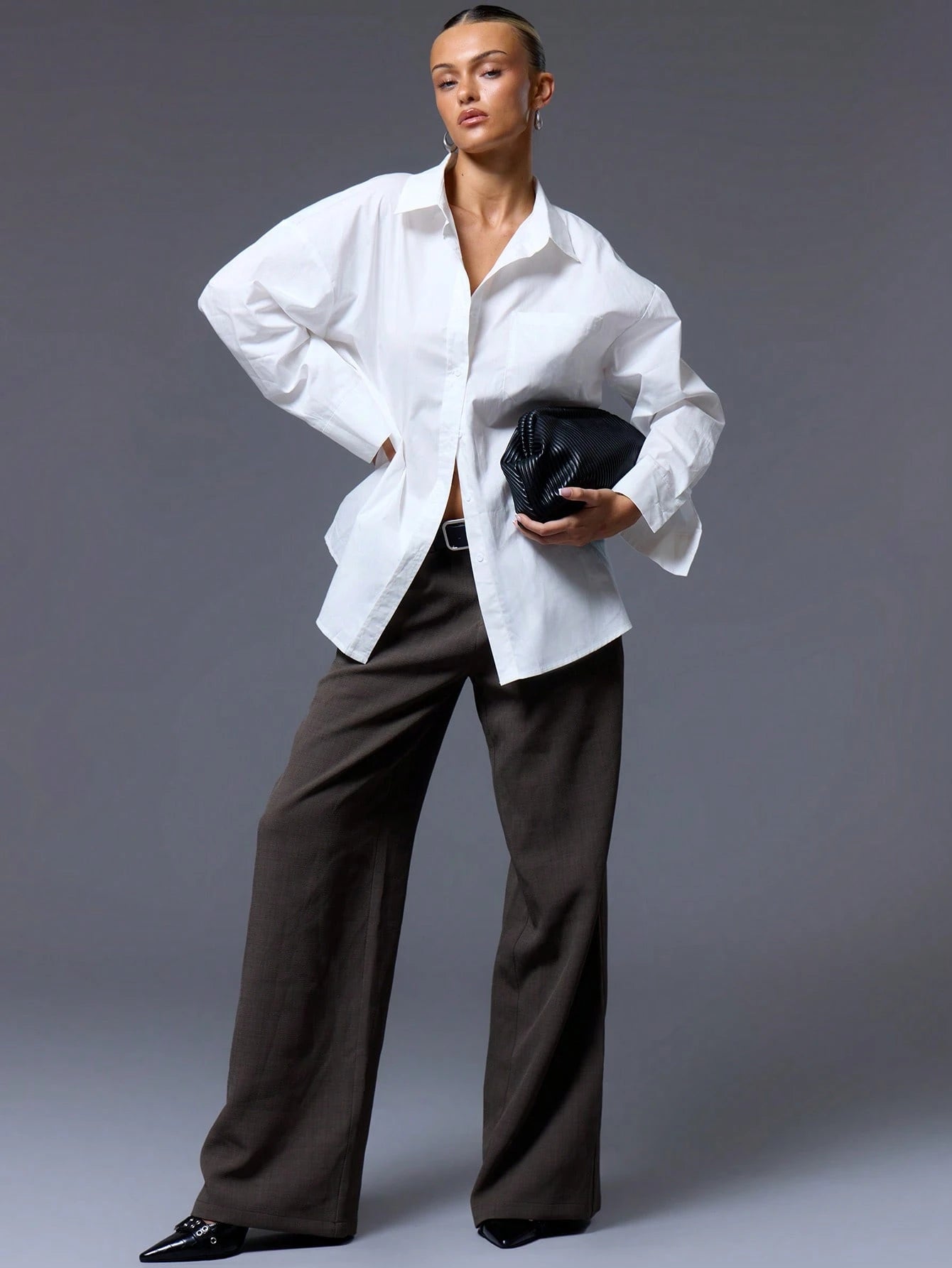 Clean Cut Oversized Cotton Shirt – Classic White