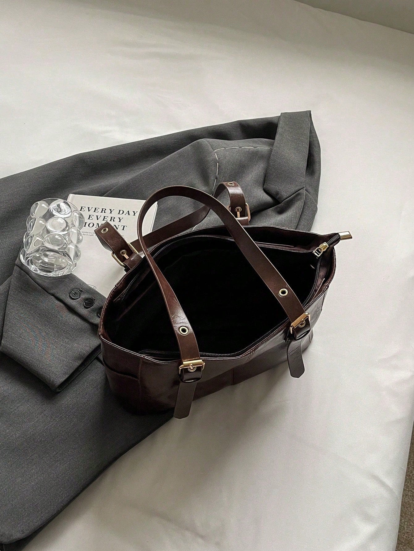 Heritage Luxe Buckled Tote Bag