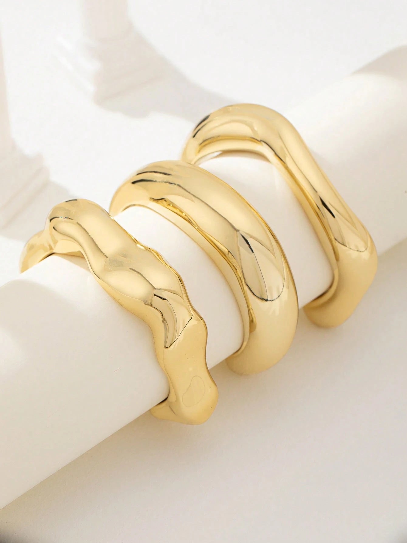Molten Muse Gold Bangle Set