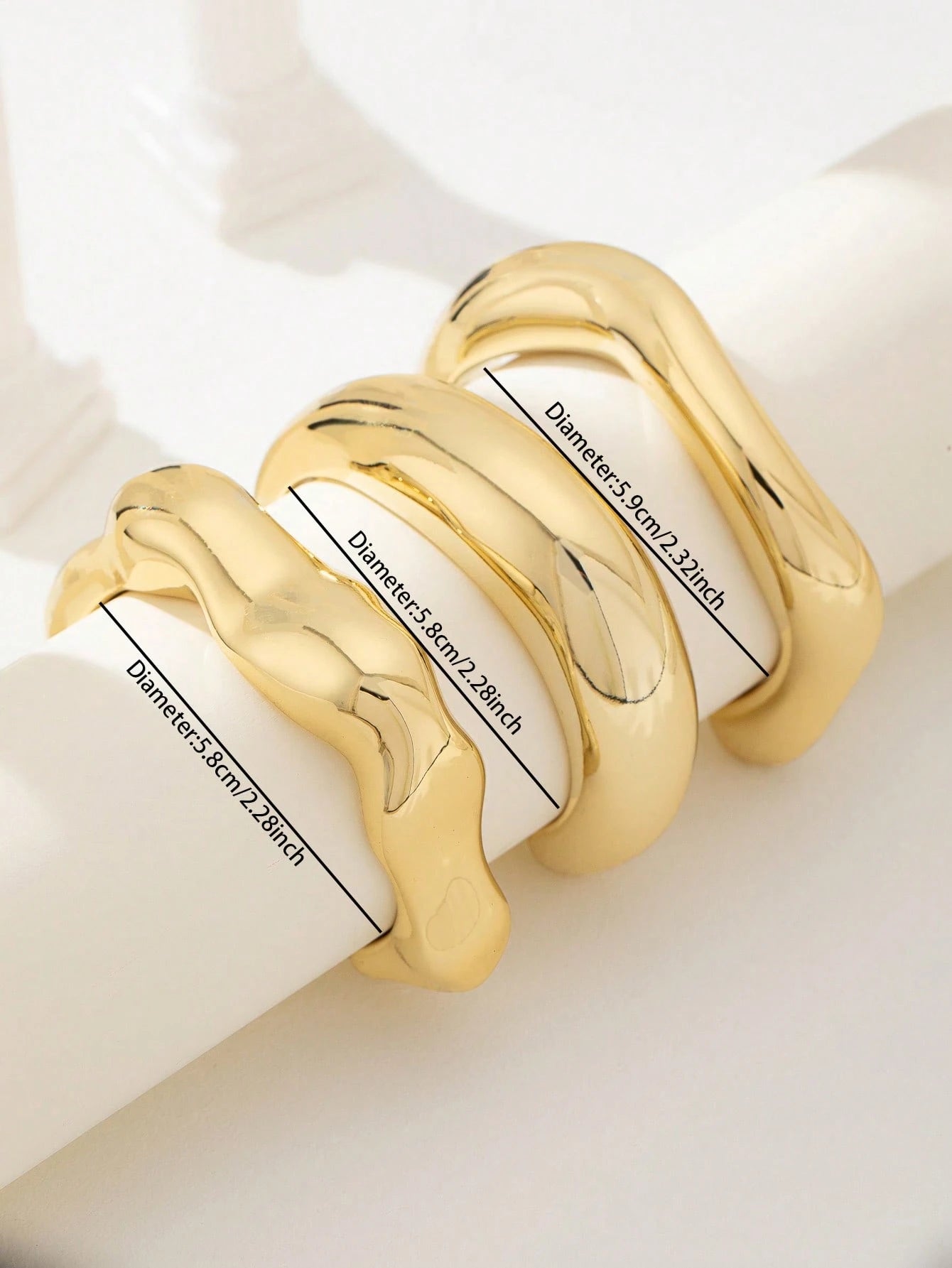 Molten Muse Gold Bangle Set