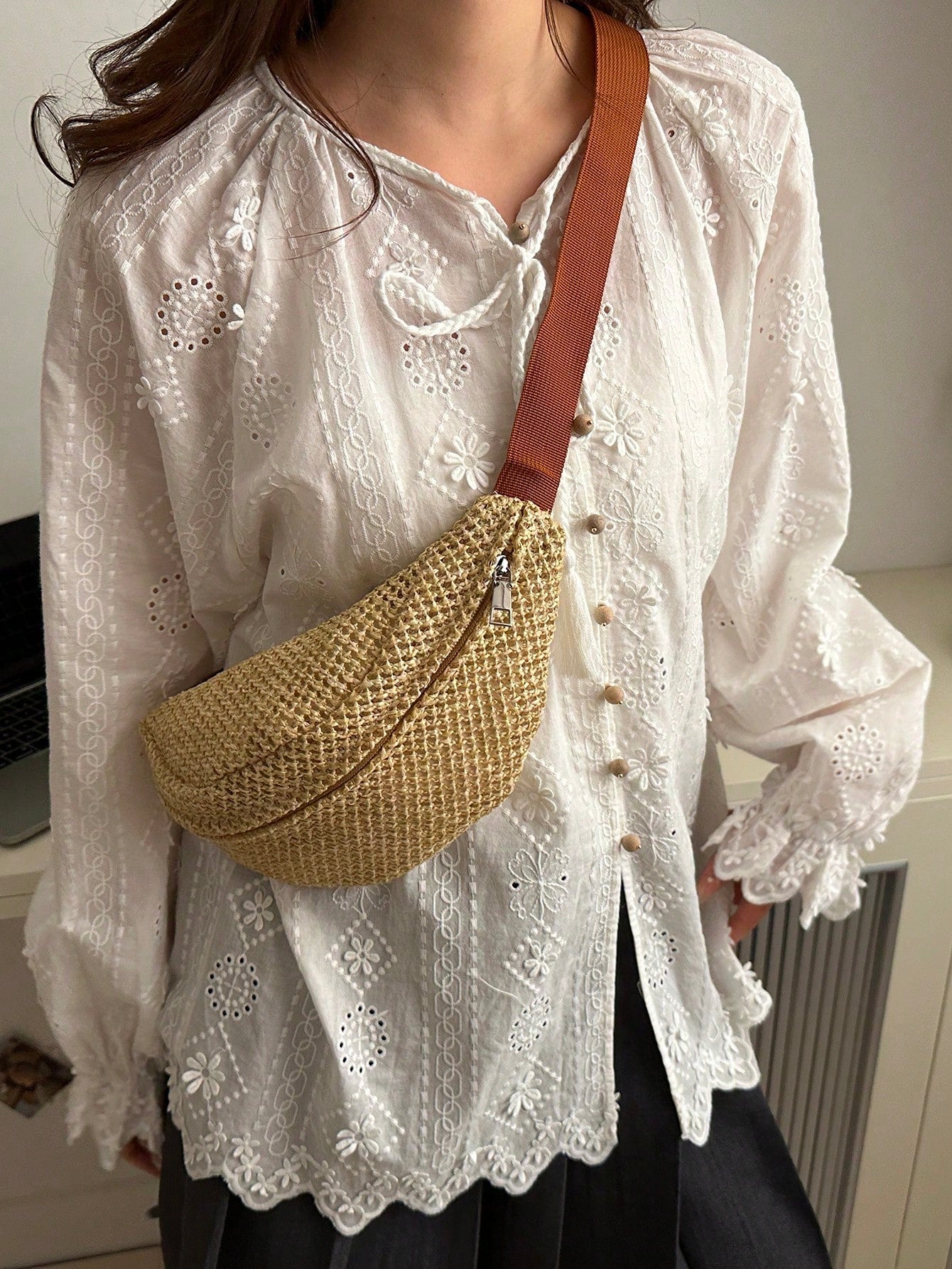 Sunset Stroll Woven Belt Bag.