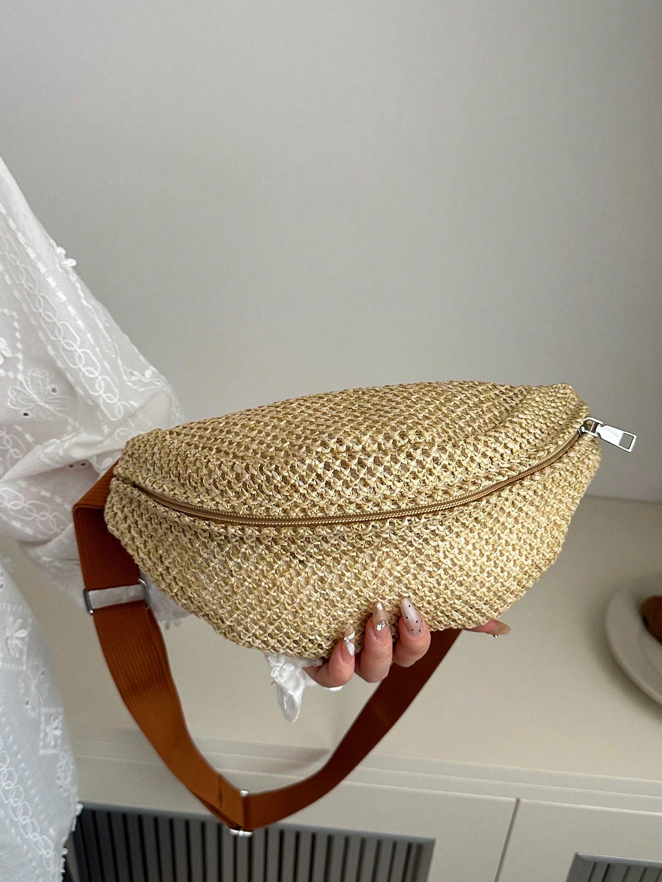 Sunset Stroll Woven Belt Bag.
