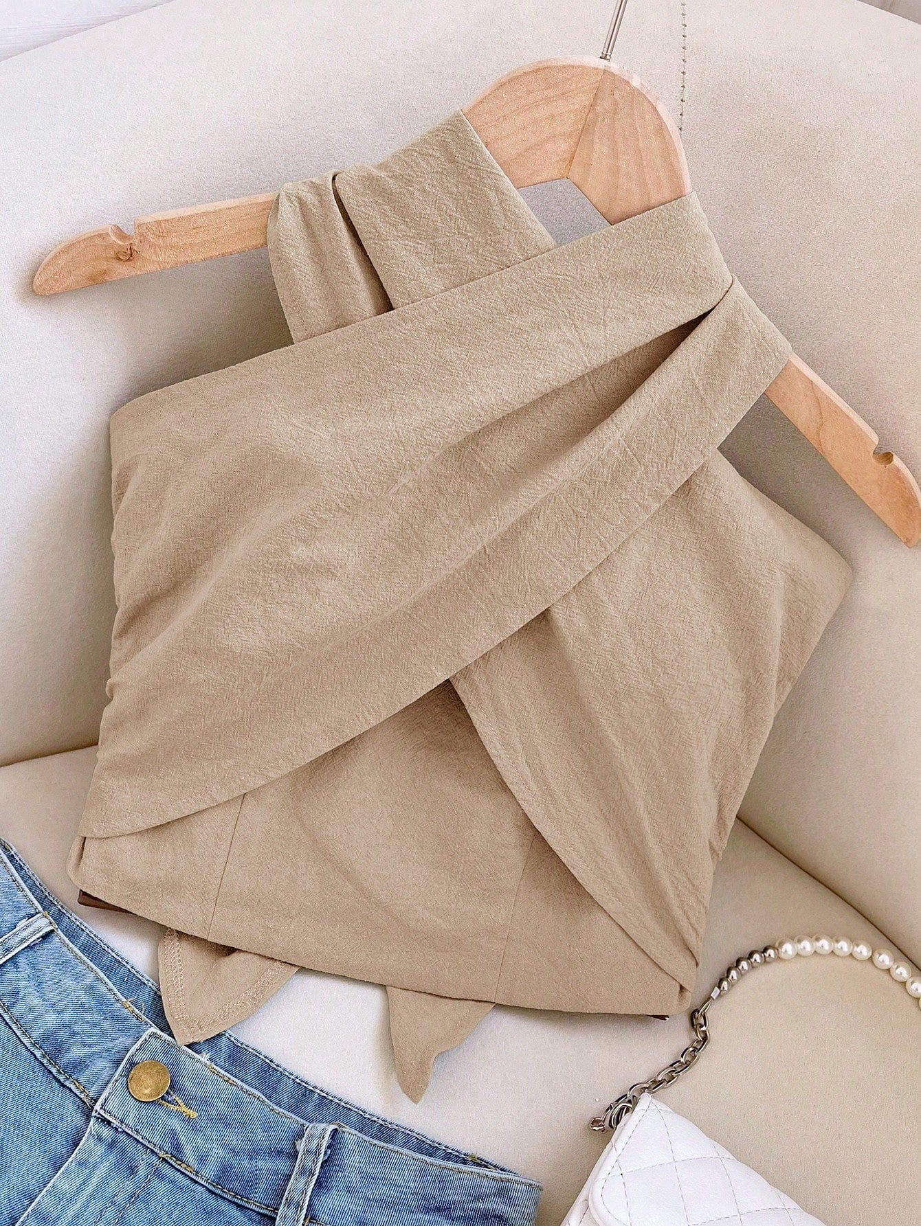 Sand Dune Cotton Halter Top.