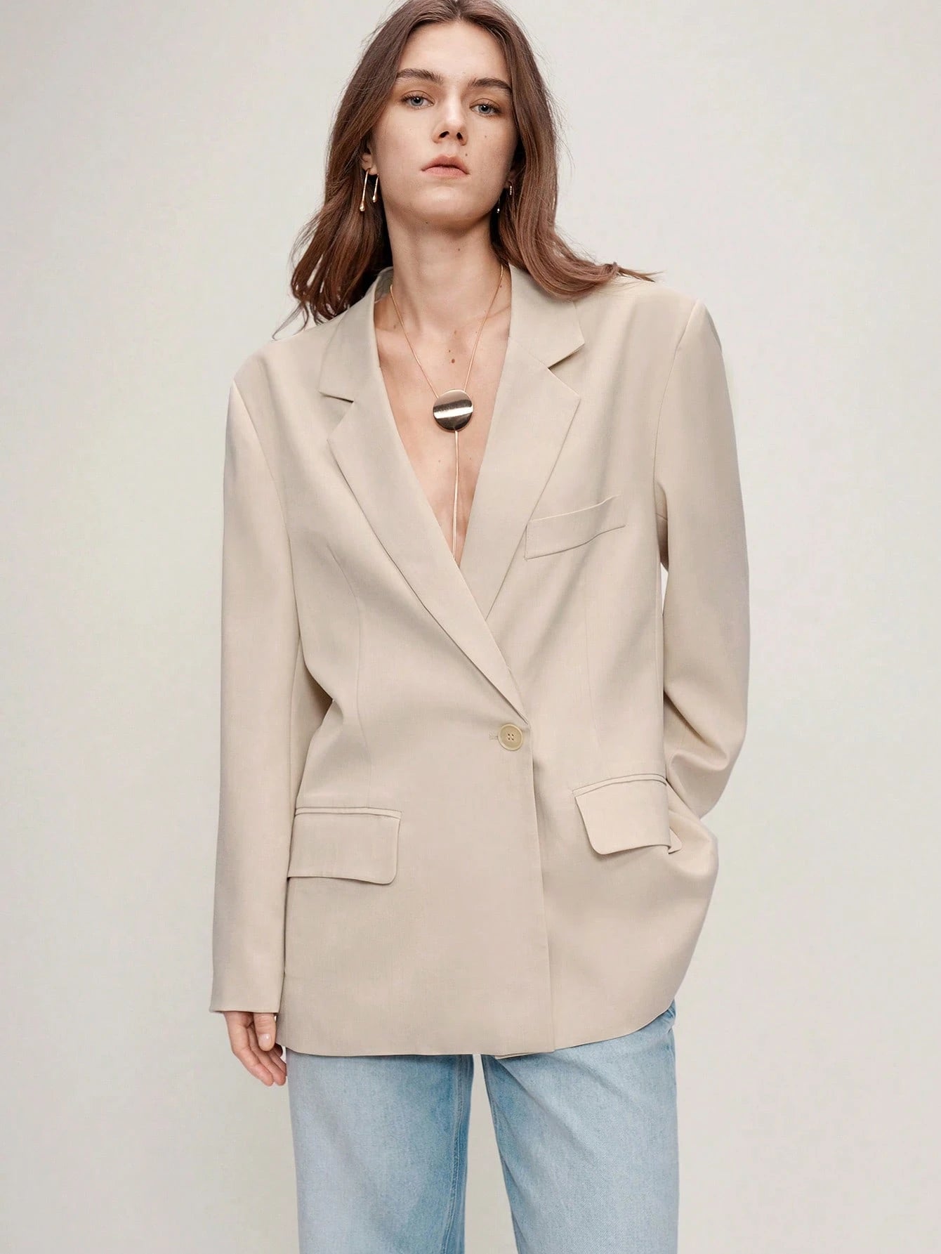 Arave Women'S Oversized Gentleman Style Blazer