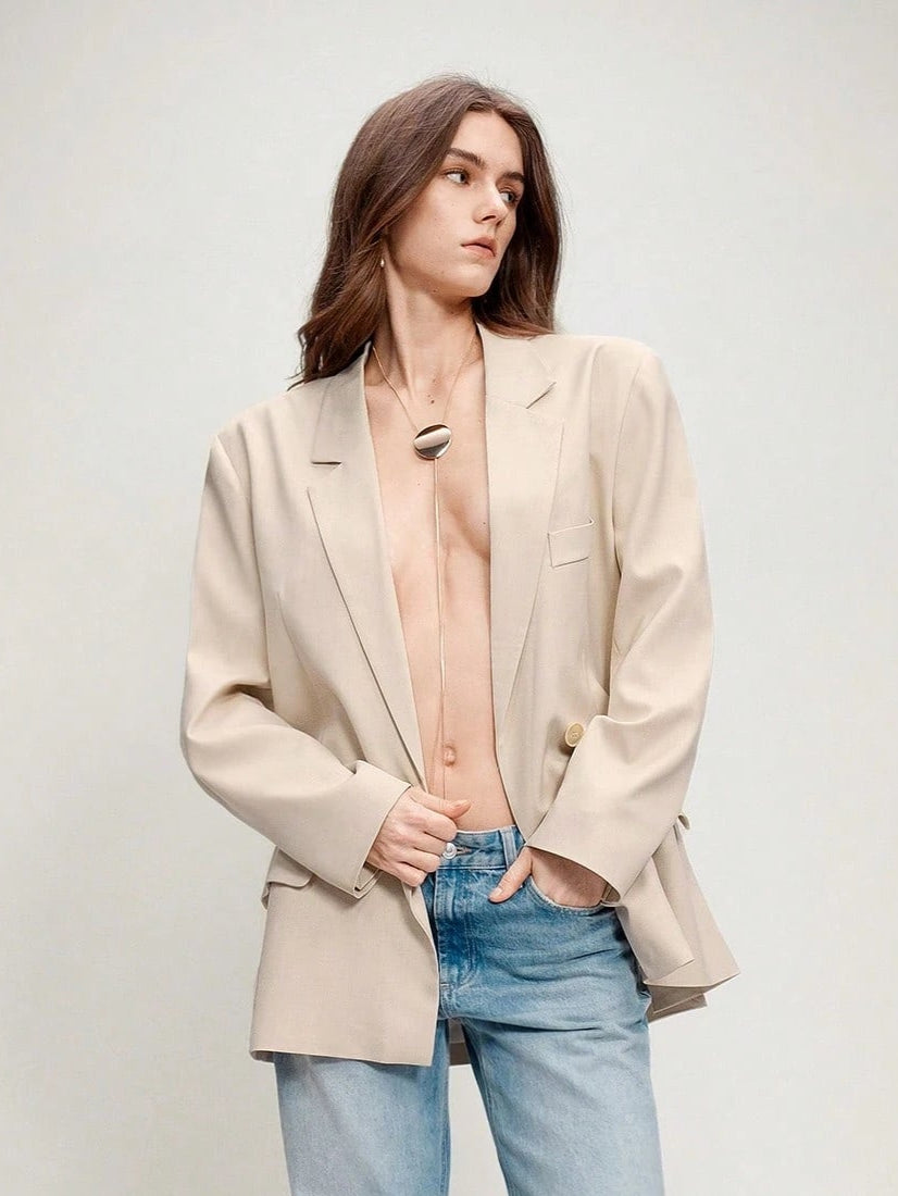 Arave Women'S Oversized Gentleman Style Blazer