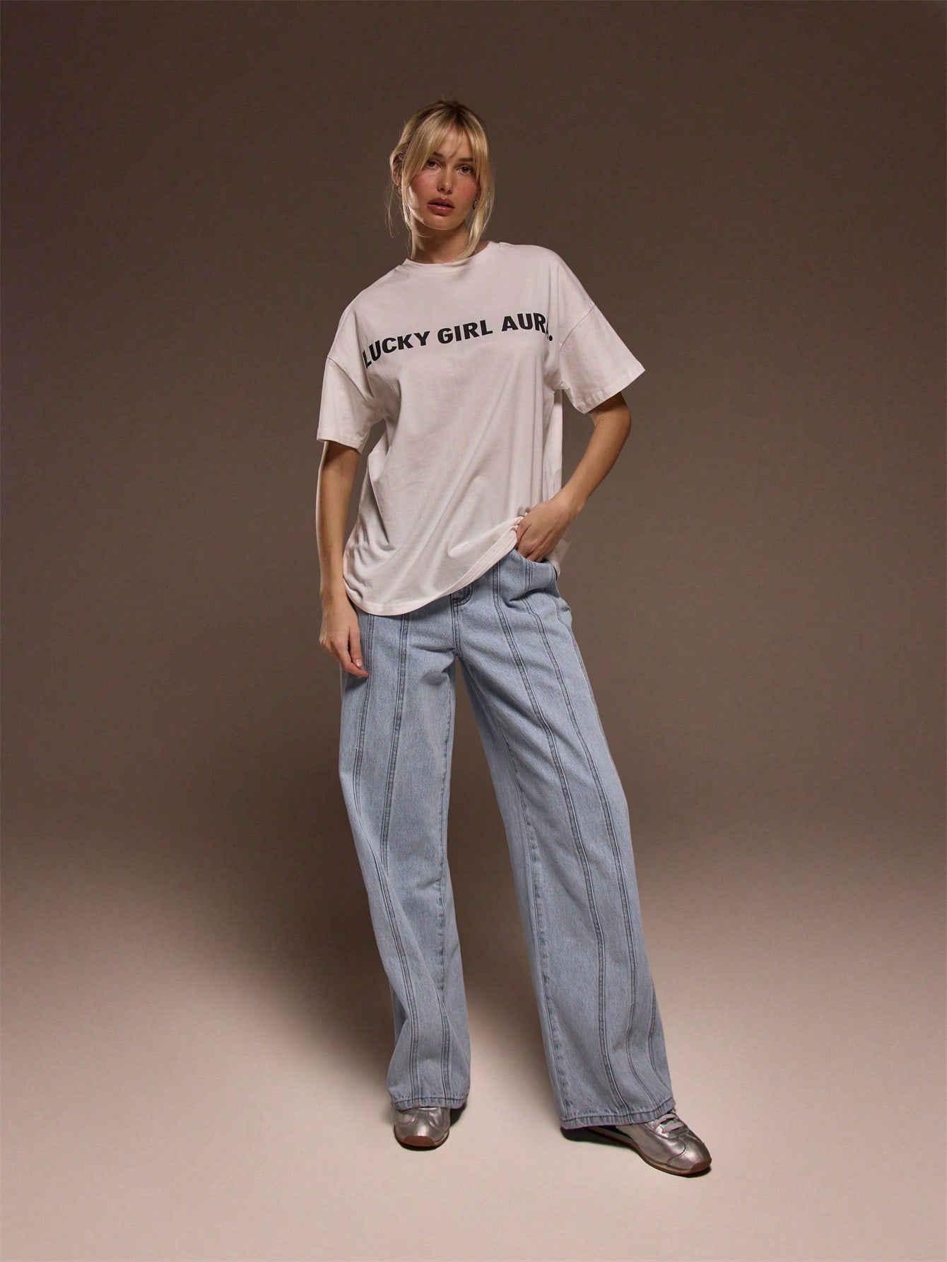Lucky Girl Aura Graphic Tee – 100% Cotton Comfort