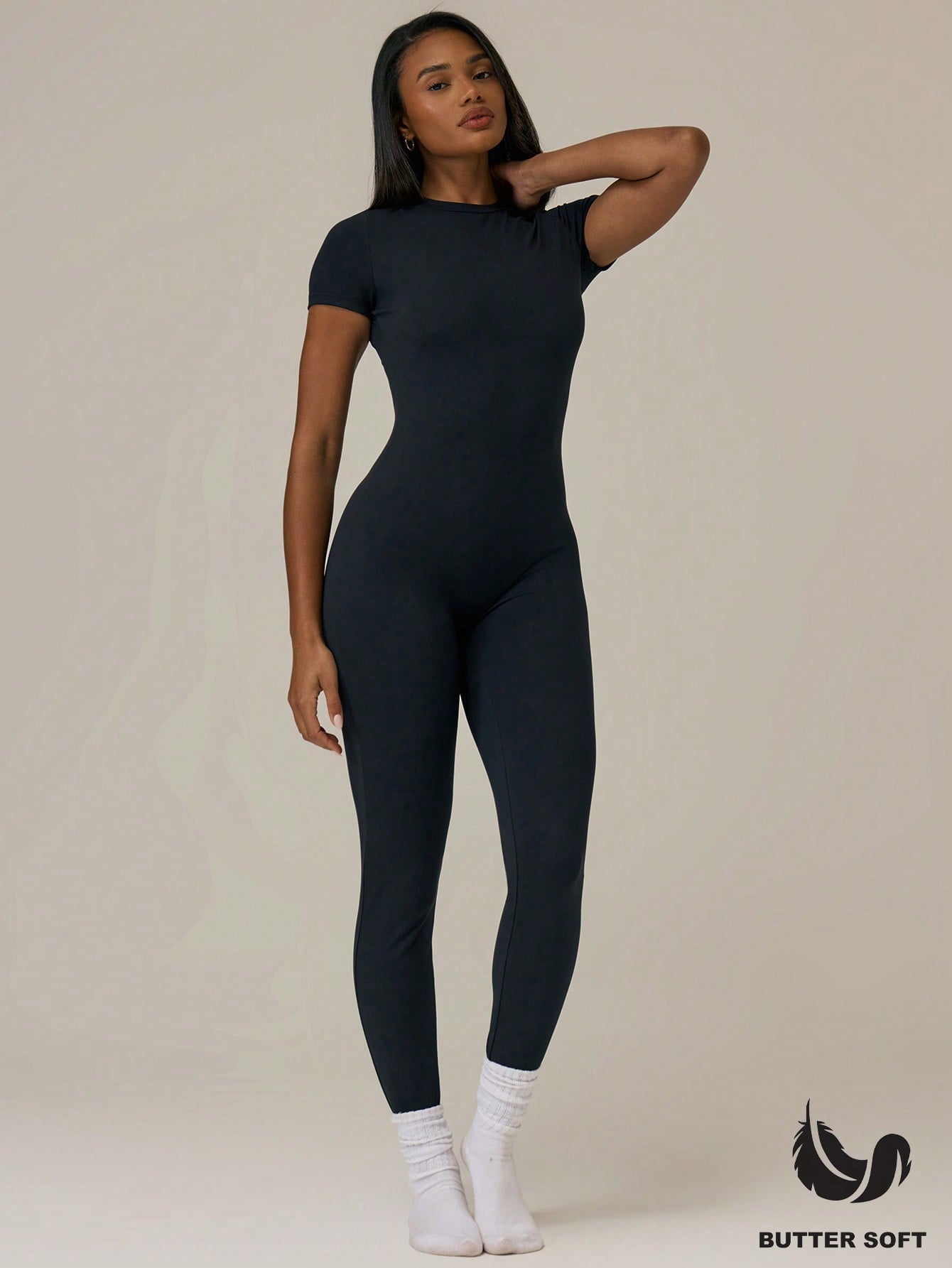 Second Skin Butter Soft Jumpsuit – Jet Black