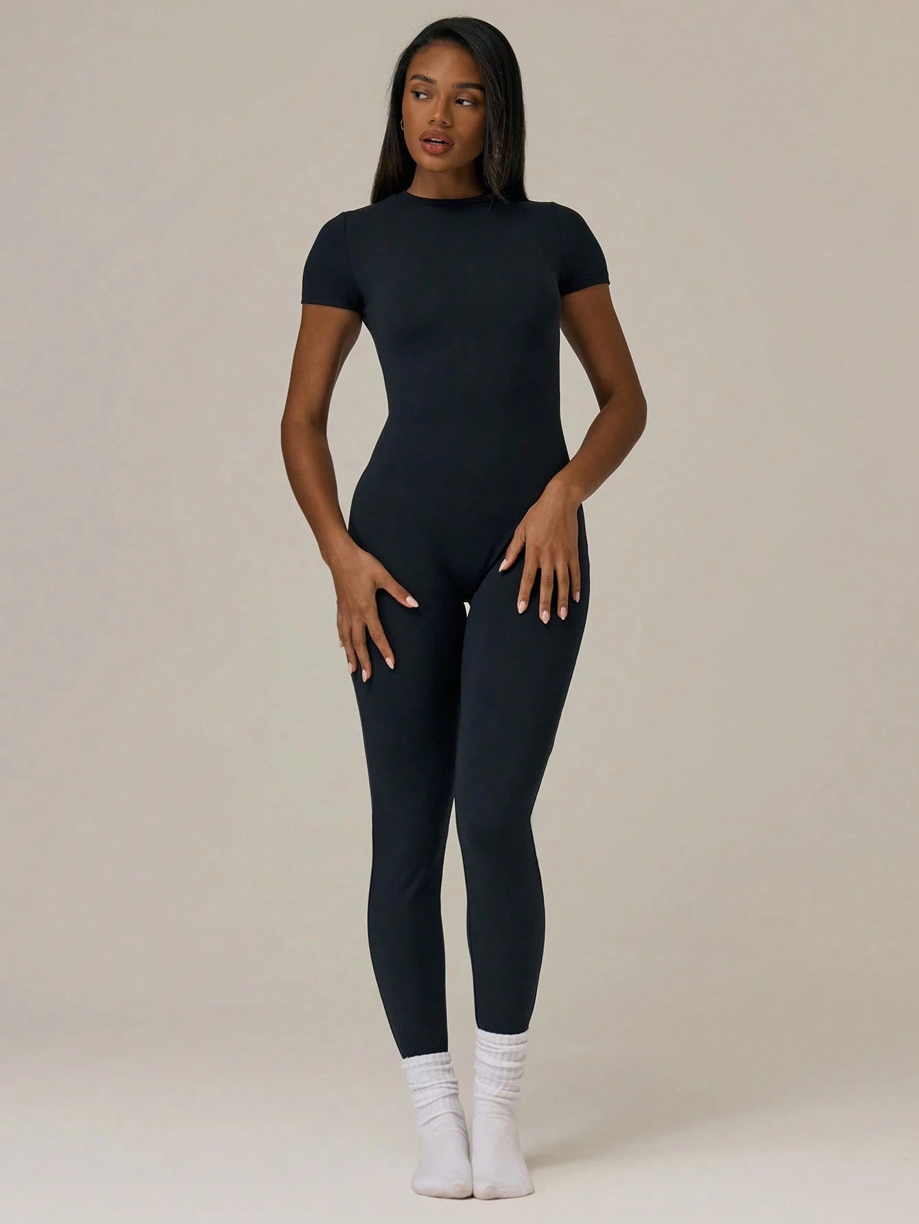 Second Skin Butter Soft Jumpsuit – Jet Black