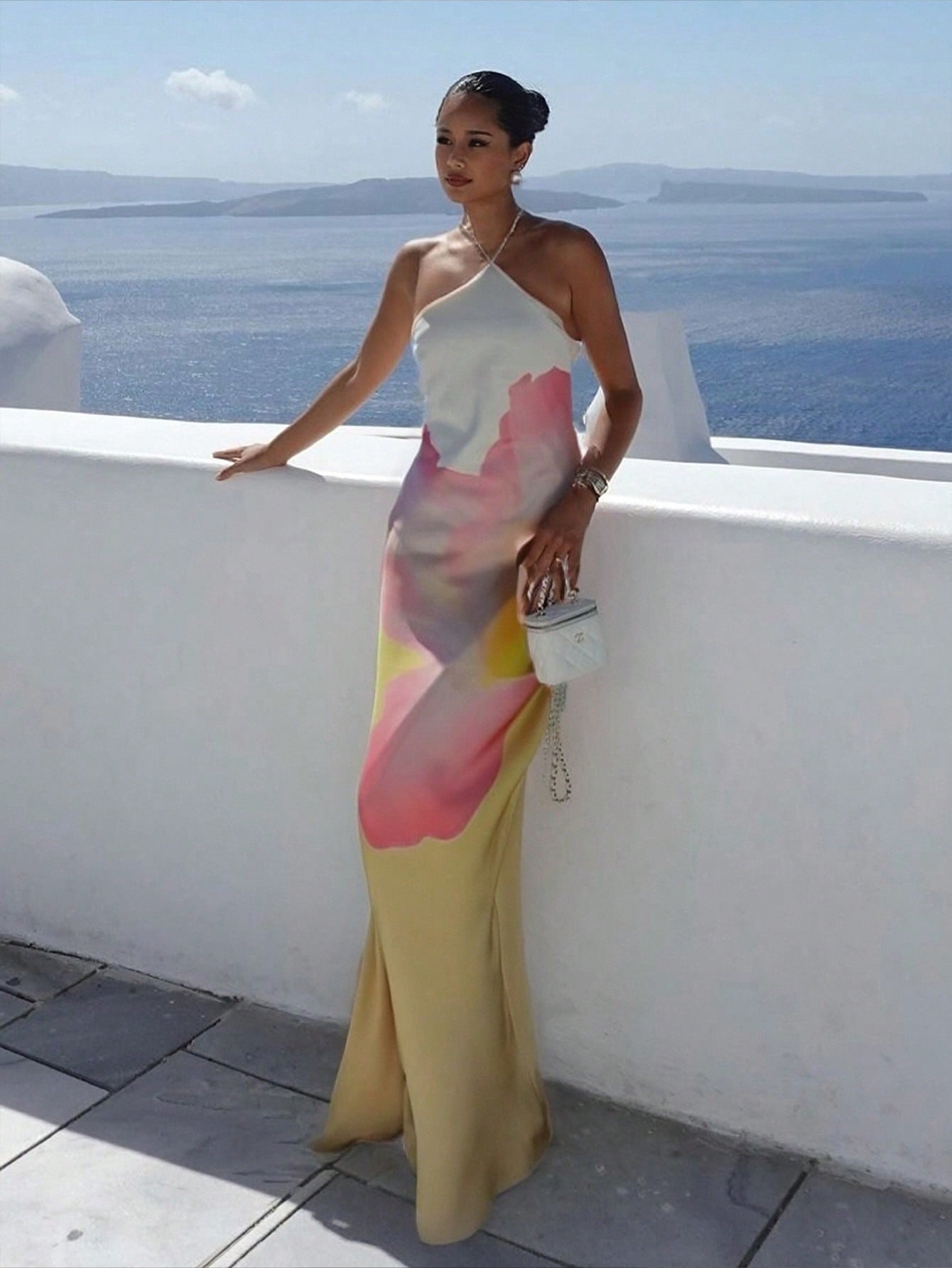 Bloom & Glow Halter Maxi Dress