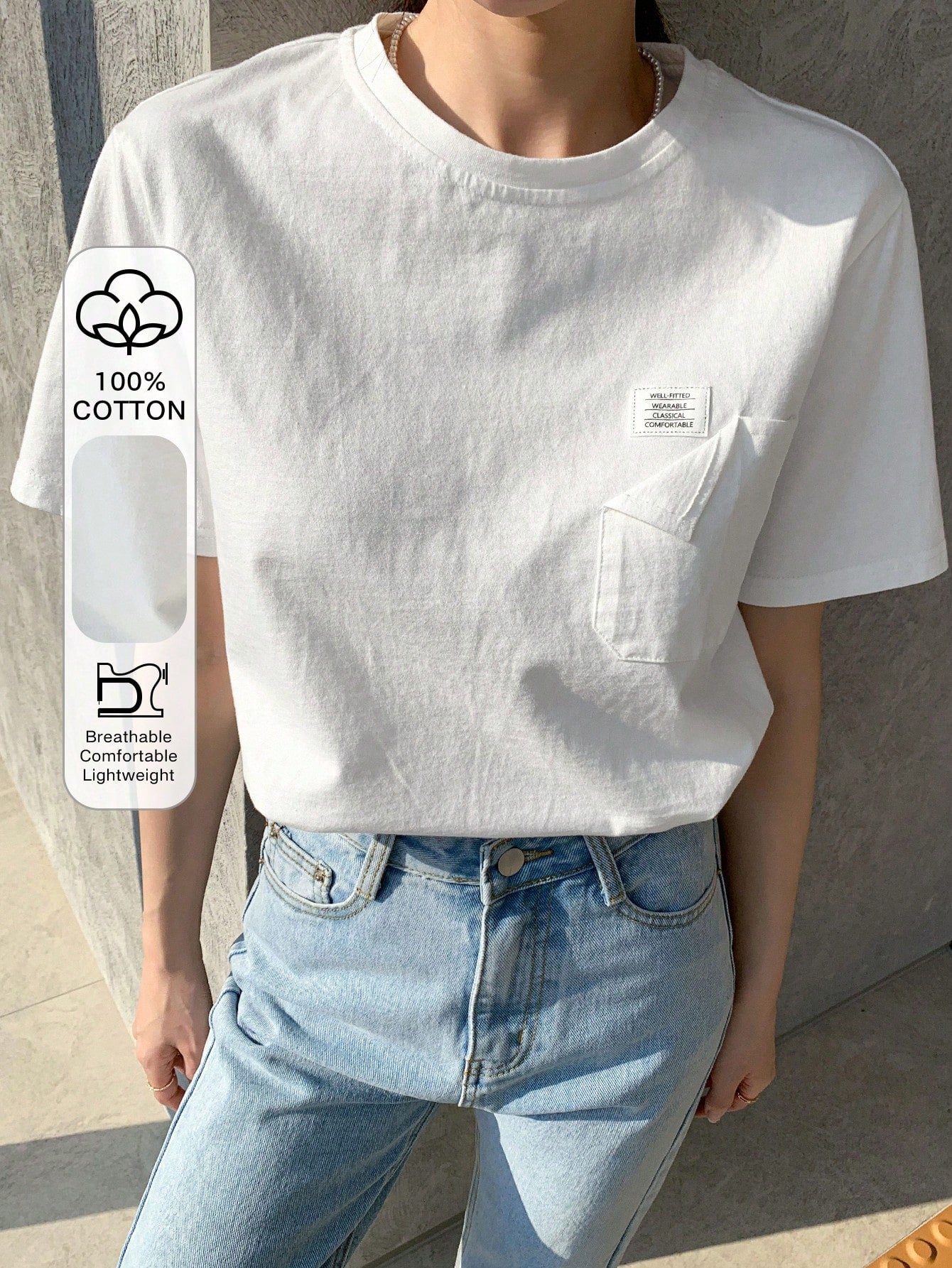 100% Cotton Classic Everyday Cotton Tee.