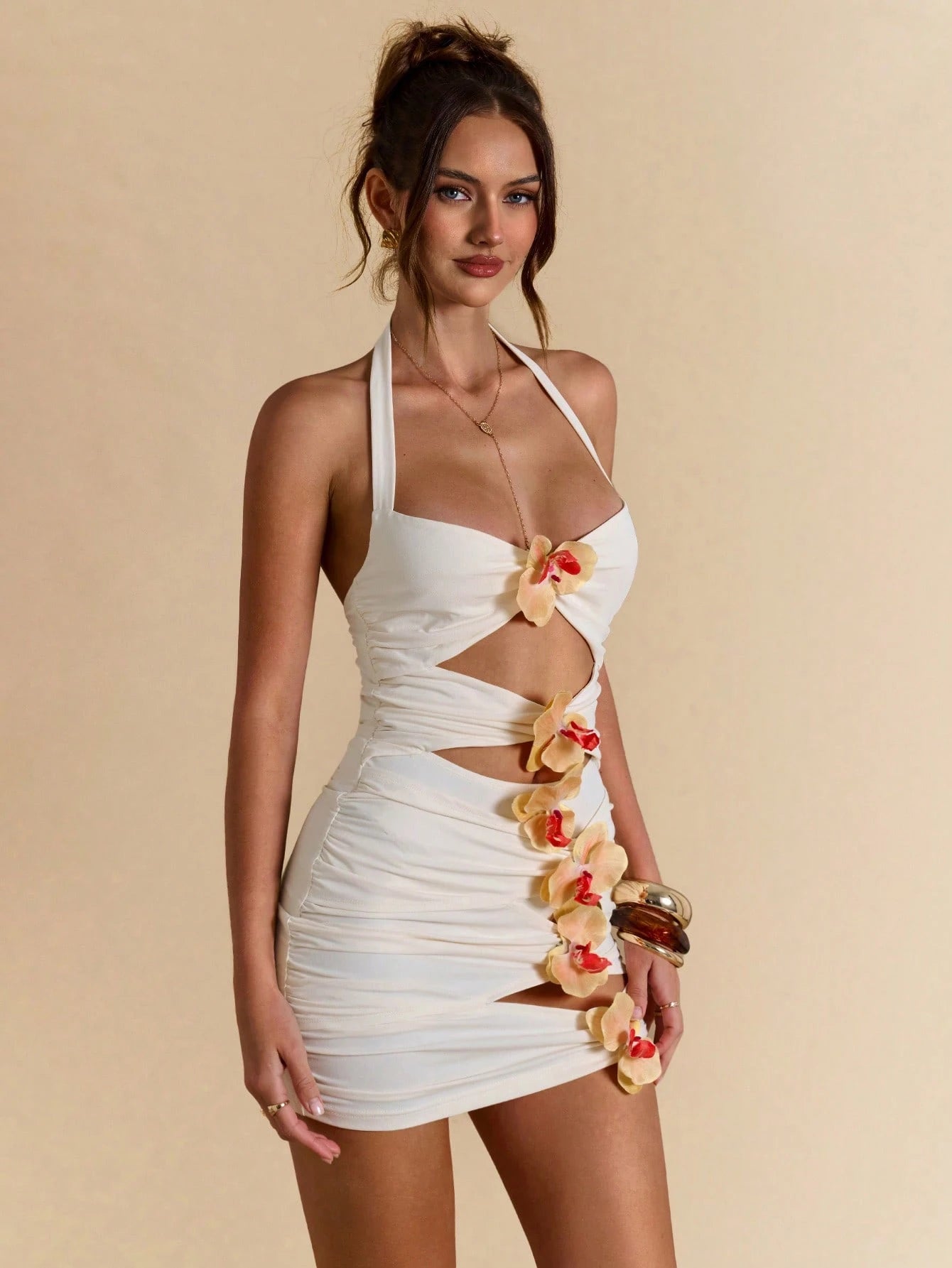 Island Bloom Cutout Mini Dress.