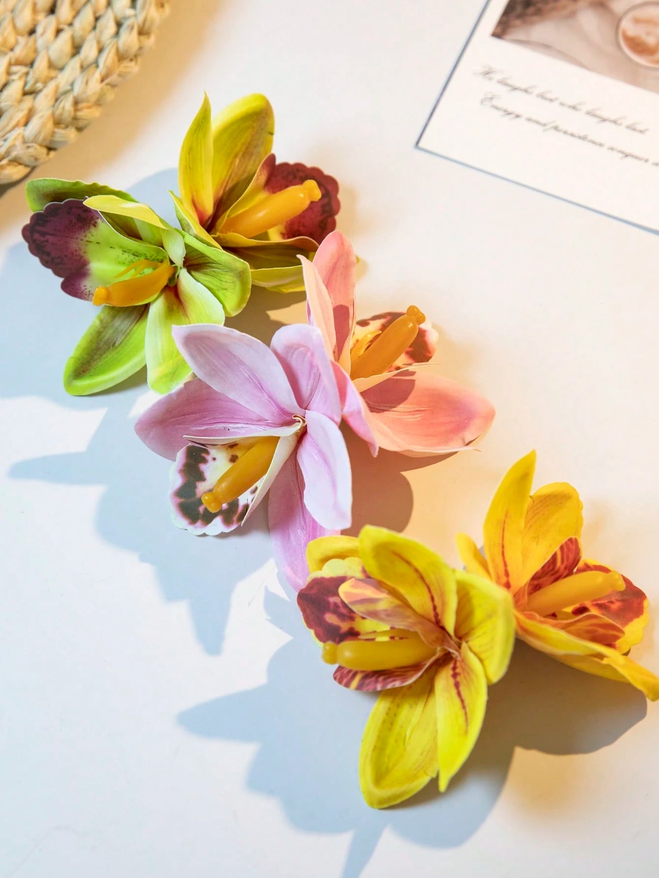 Tropical Bloom 3-Piece Flower Hair Clip Set