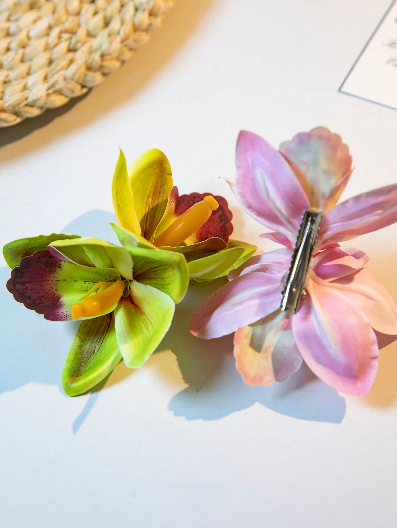 Tropical Bloom 3-Piece Flower Hair Clip Set
