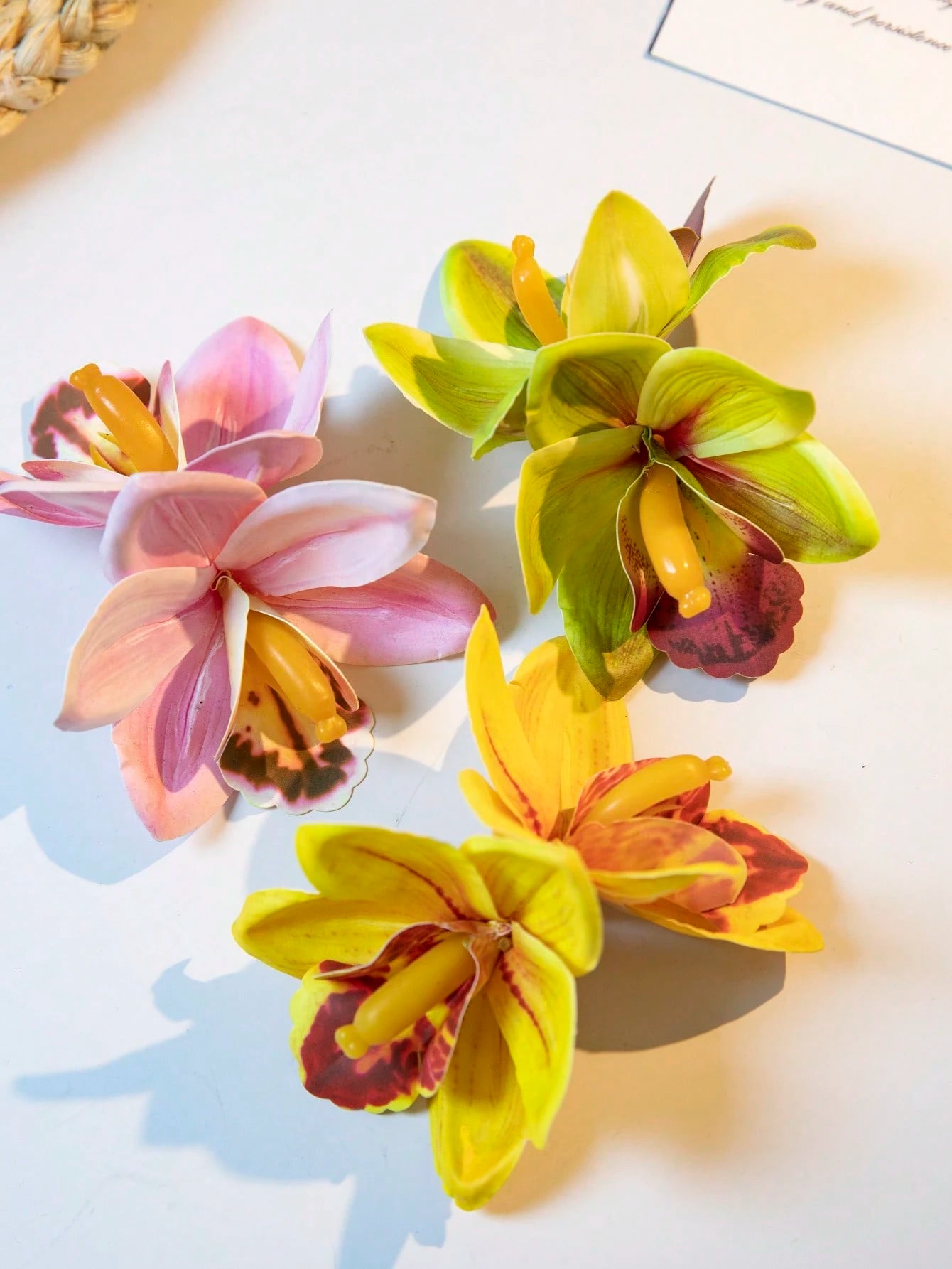 Tropical Bloom 3-Piece Flower Hair Clip Set