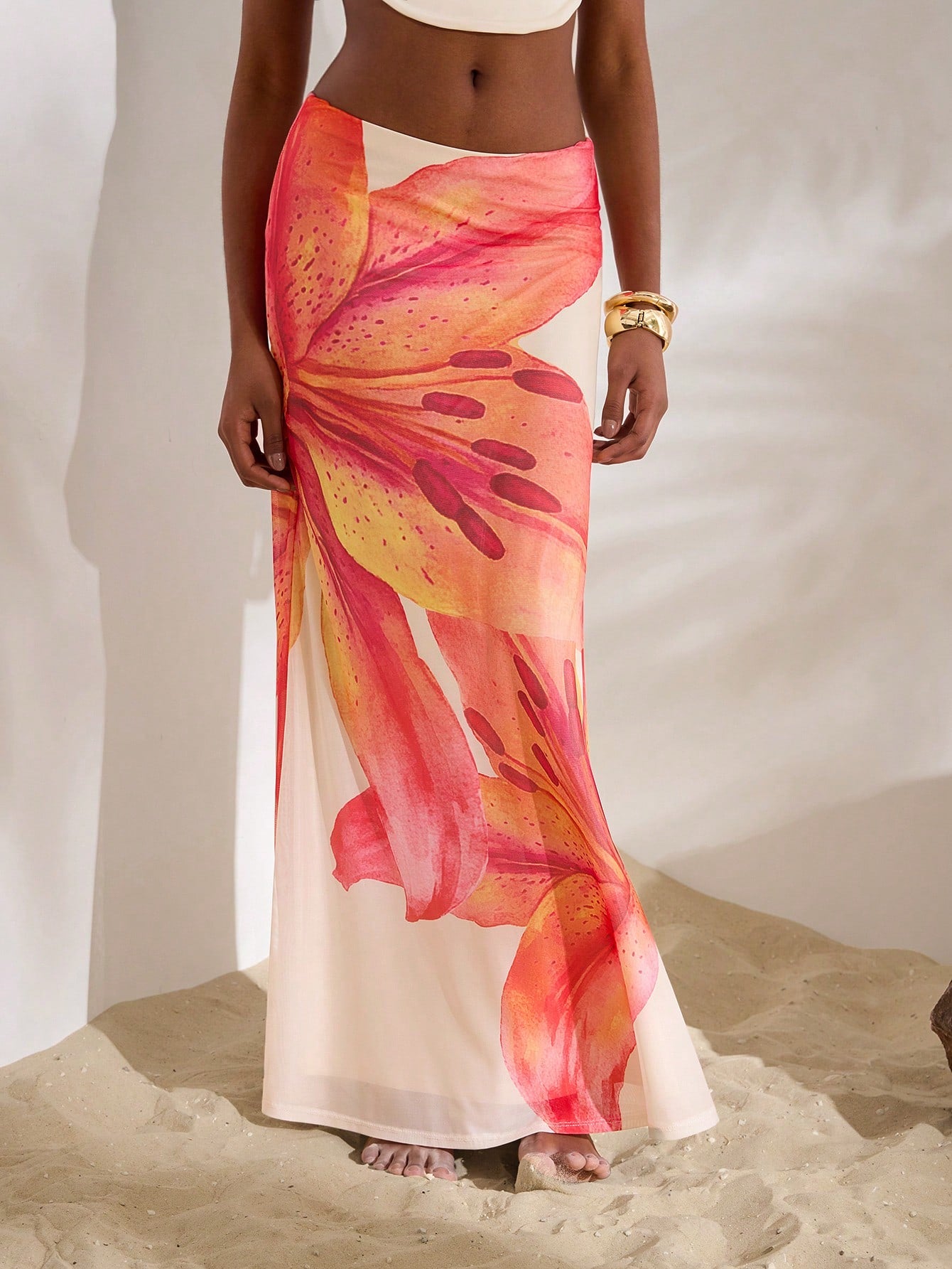 Tropic Bloom Halter Skirt Set