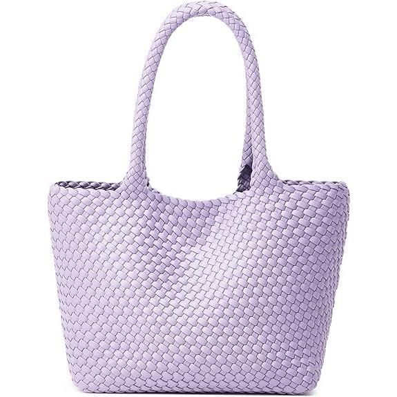 Vegan - Women Oversized Woven Shoulder Handbag