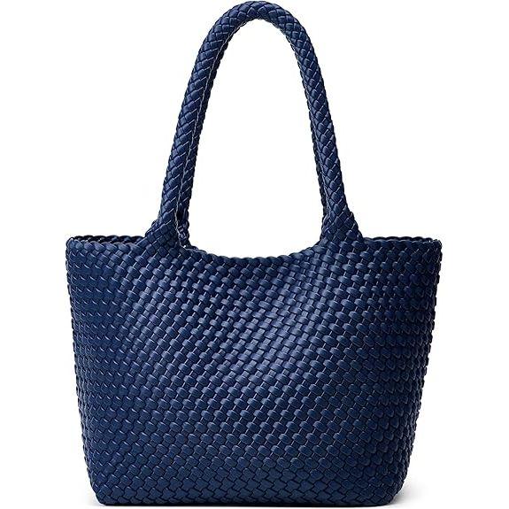 Vegan - Women Oversized Woven Shoulder Handbag