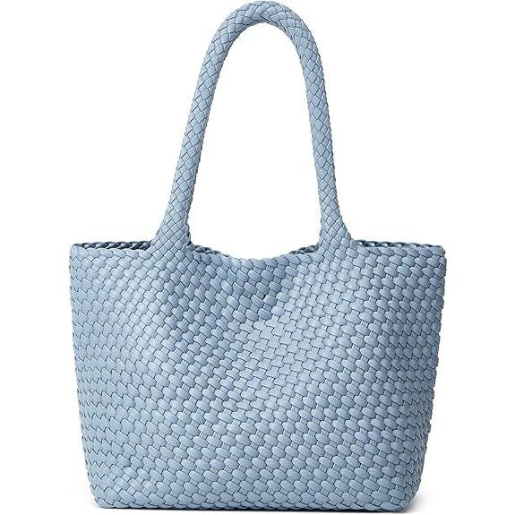 Vegan - Women Oversized Woven Shoulder Handbag