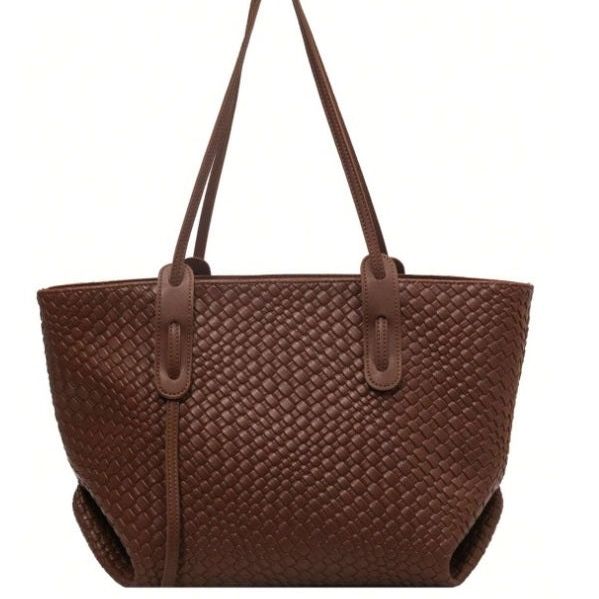 AMUSING - Braided Print Tote Shoulder Bag