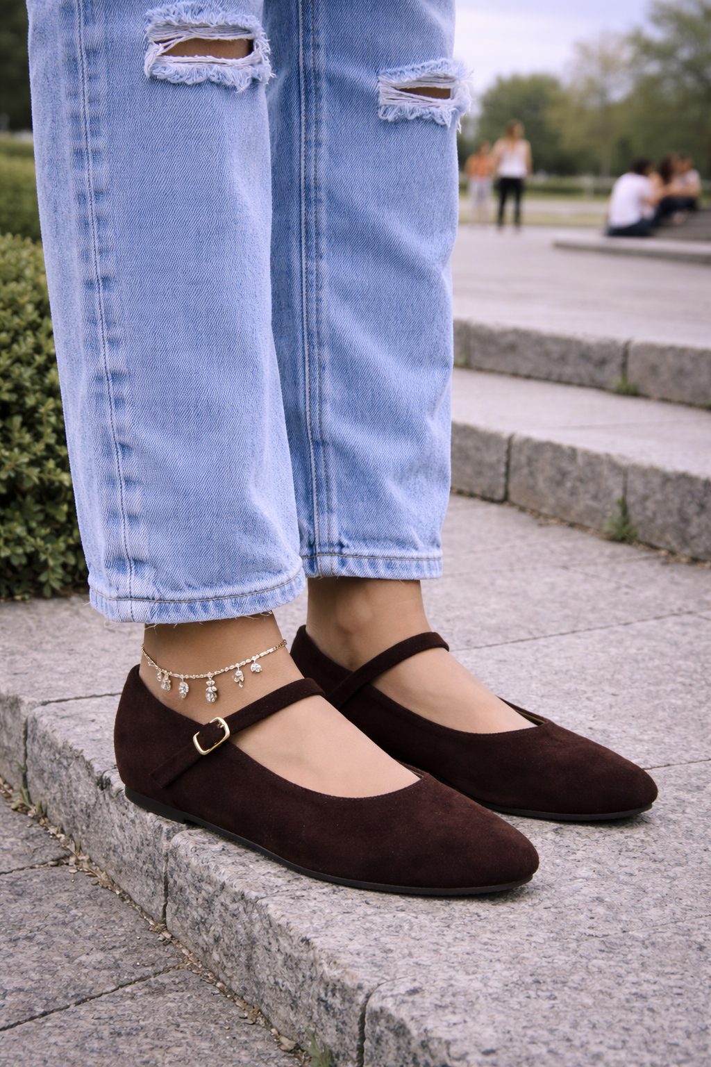 Another Life | Mary Jane Microfiber Ballet Flat