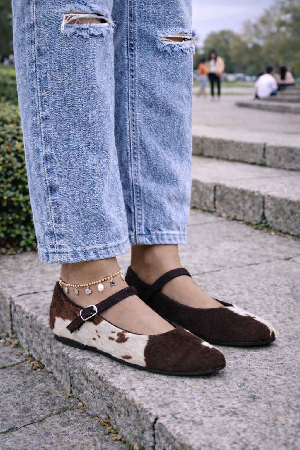 Another Life | Mary Jane Microfiber Ballet Flat