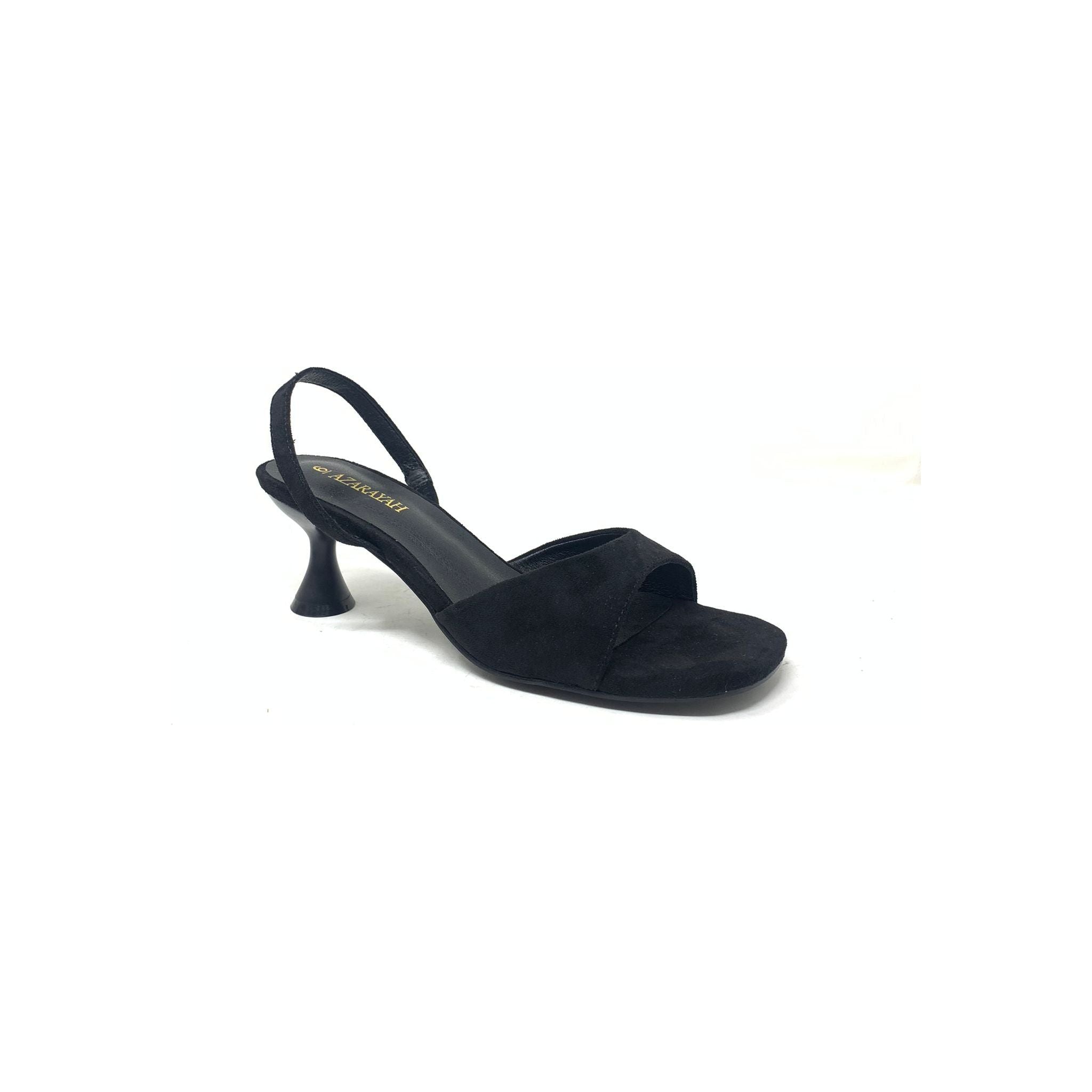 Back Then - Women Sling Back Single Band Suede Kitten Heel