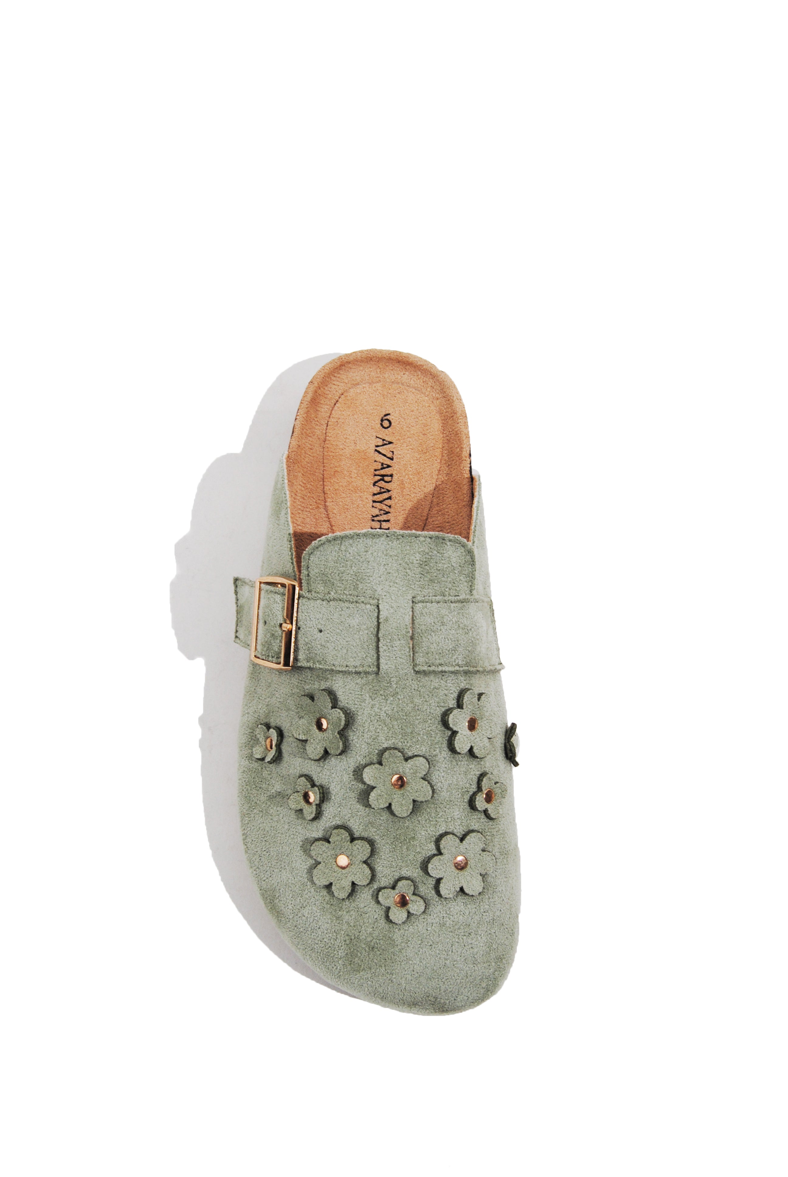 Bloom | Flower Faux Suede Flower Clog