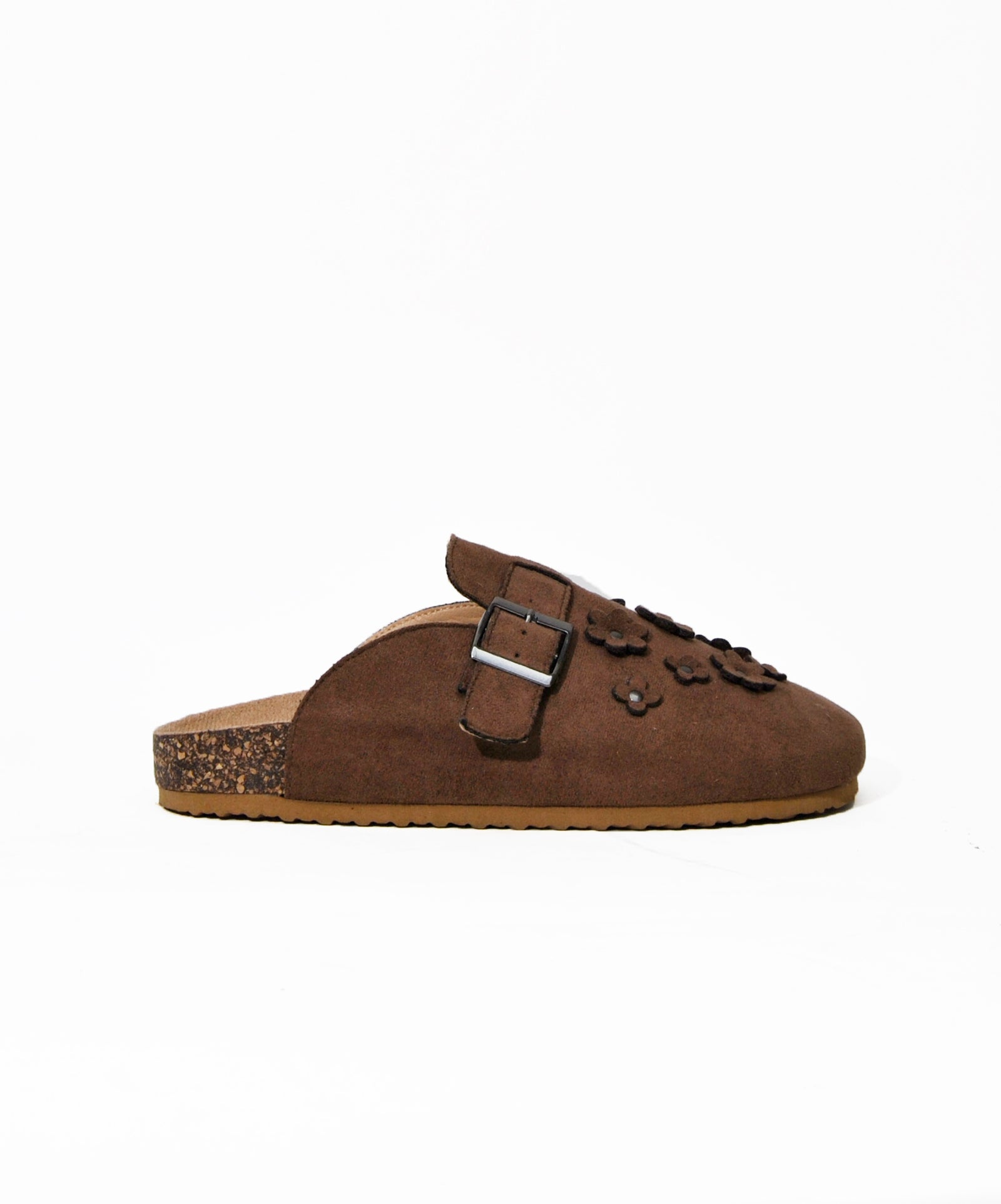 Bloom | Flower Faux Suede Flower Clog