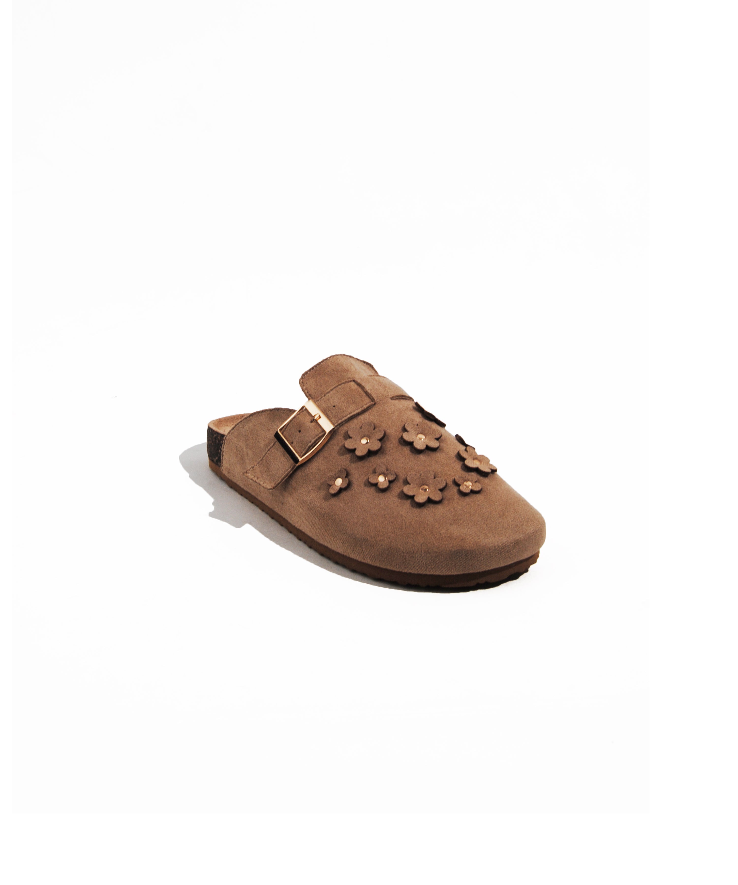 Bloom | Flower Faux Suede Flower Clog