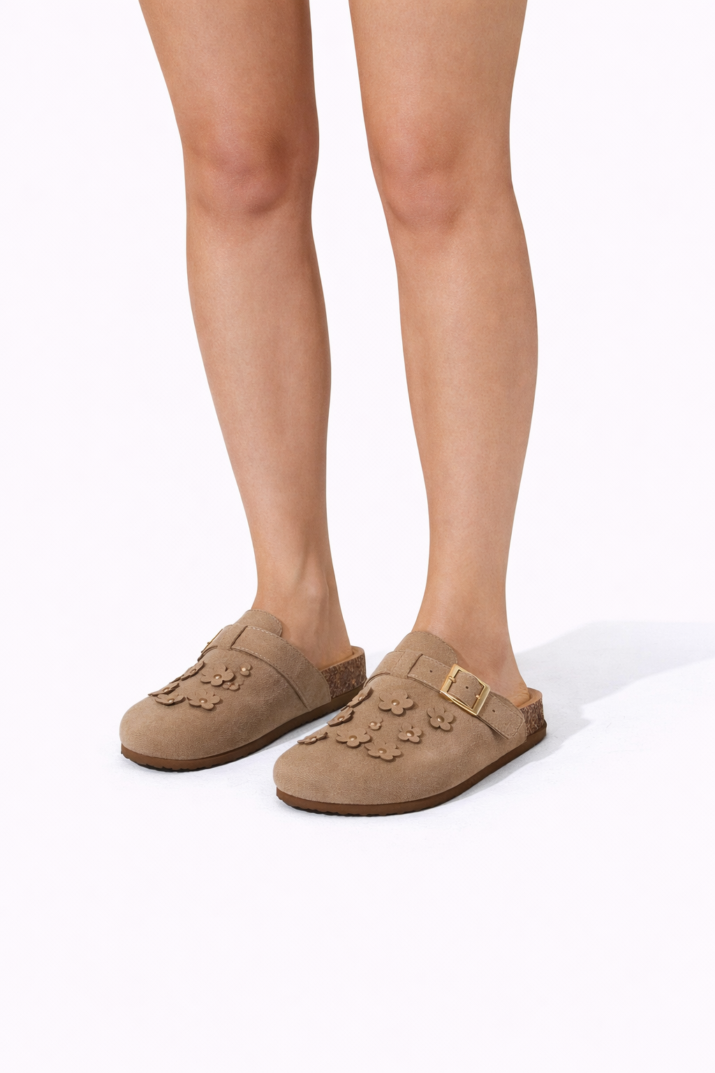 Bloom | Flower Faux Suede Flower Clog