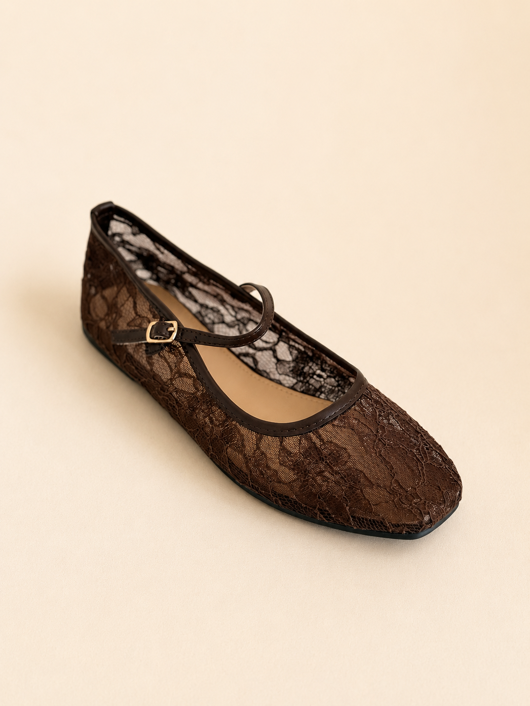 FRIXIE | Sheer Lace MaryJane Ballet Flat
