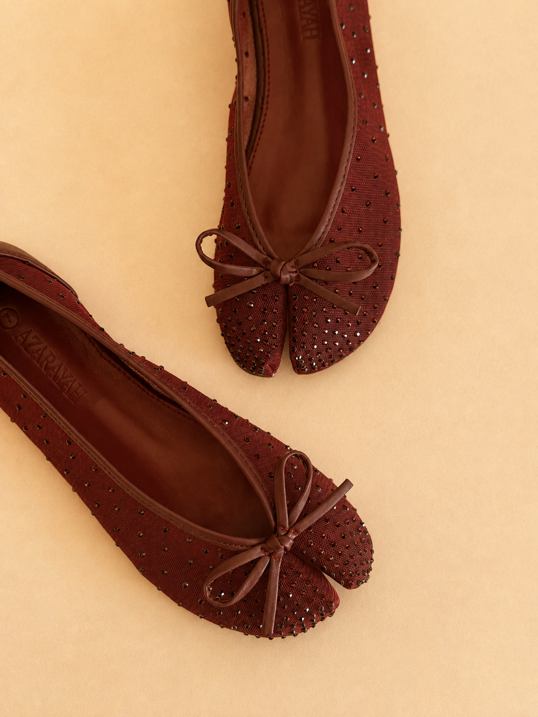 KENDAL | Rhinestone Mesh Tabi Ballet Flat