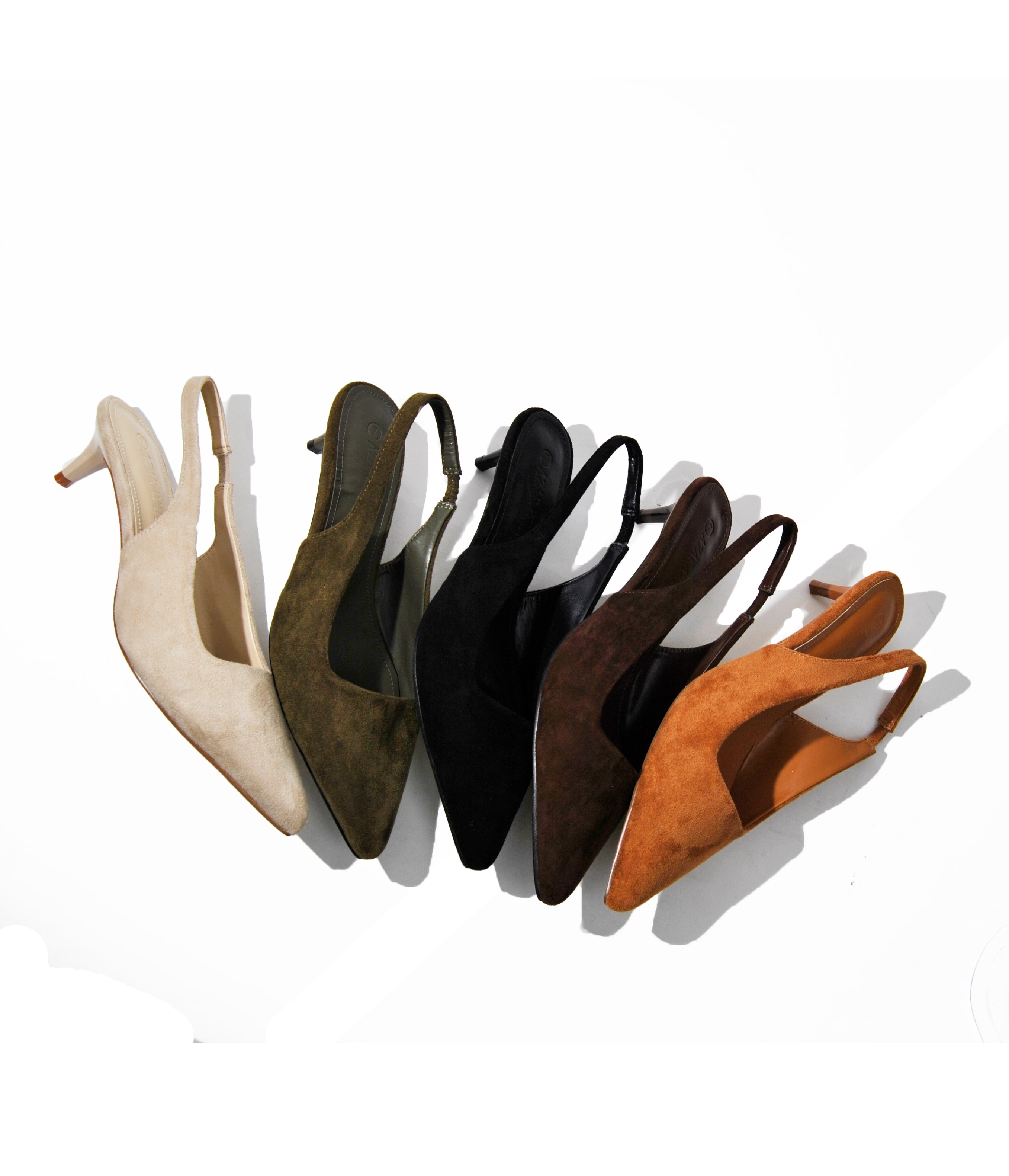 Call Me | Microfiber Suede Slingback Kitten Heels