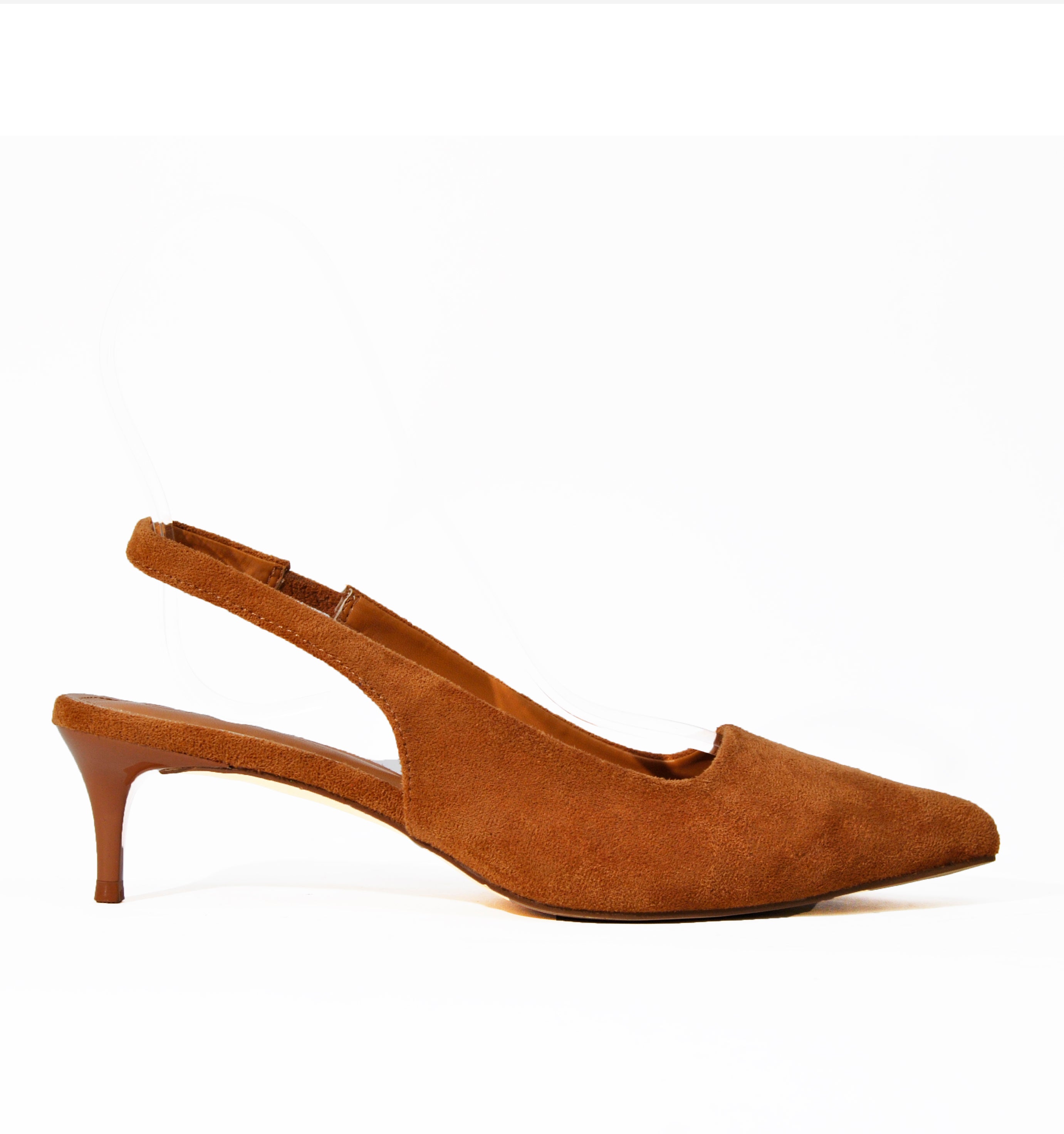 Call Me | Microfiber Suede Slingback Kitten Heels