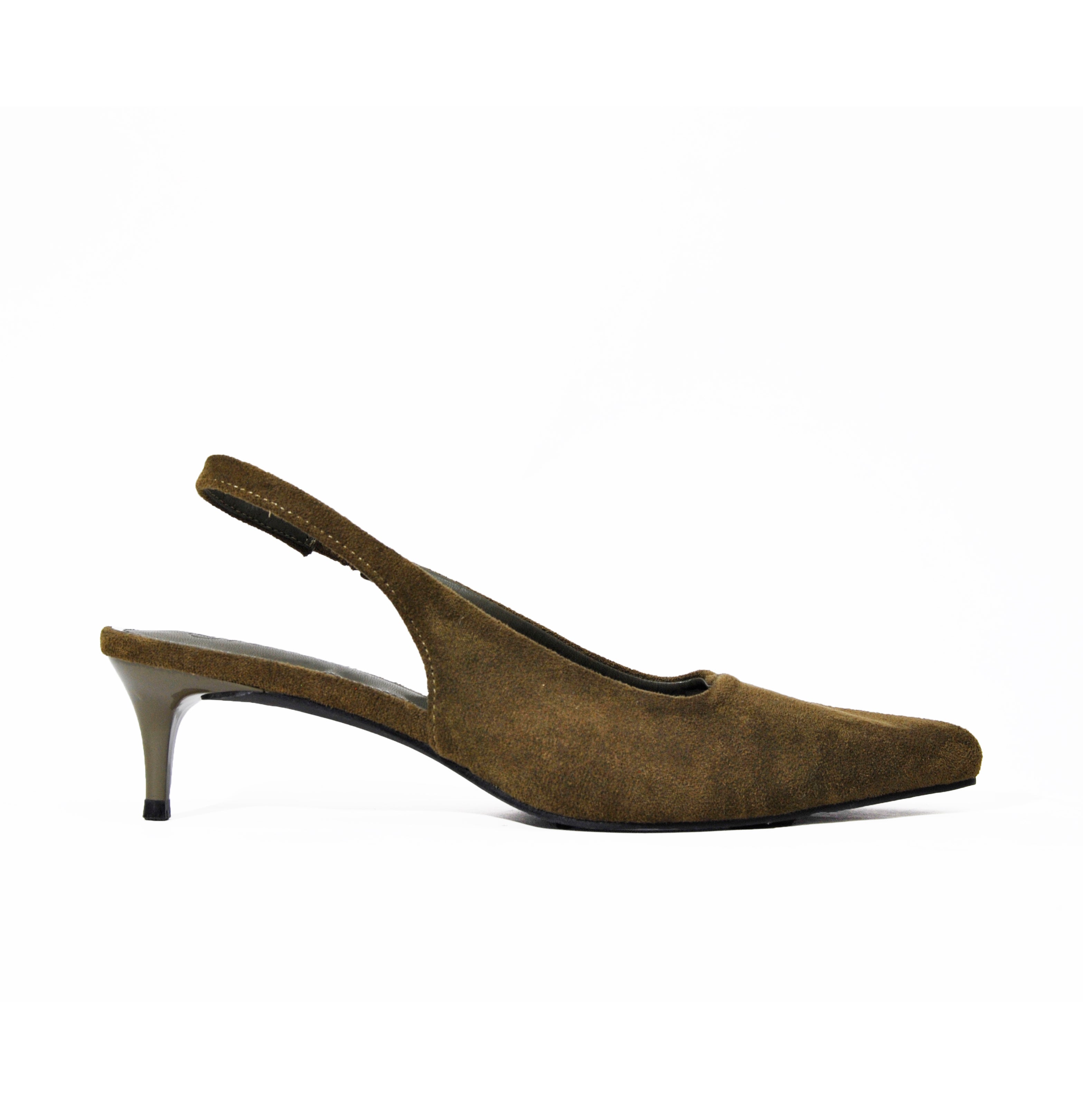 Call Me | Microfiber Suede Slingback Kitten Heels