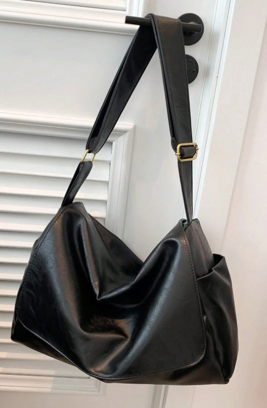 Rocker | Trendy Ruched Black Quilted Handbag (Copy)