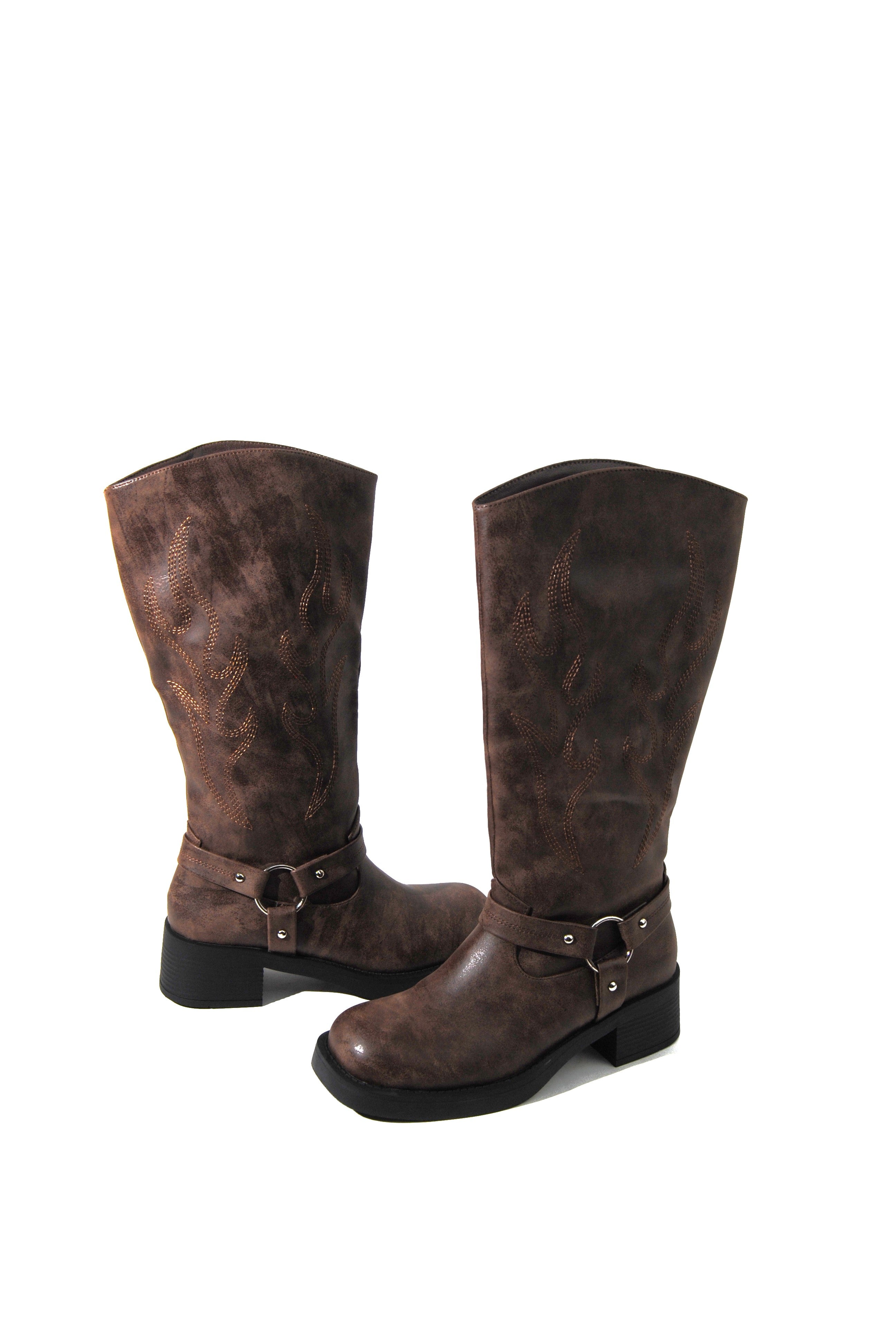Chimine – Western Square Toe Boots