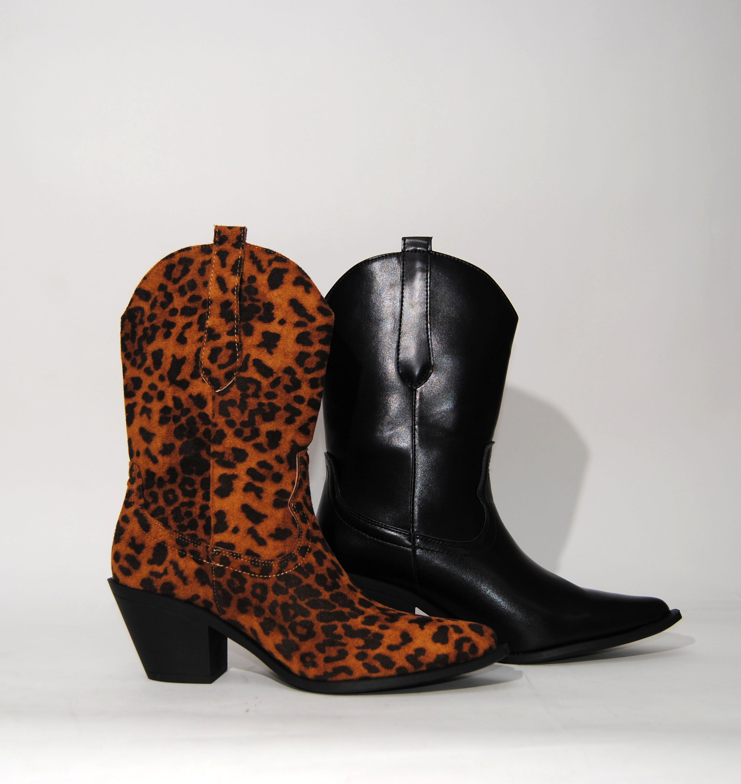Cowboys | Faux Suede Leopard Cowboy Bootie