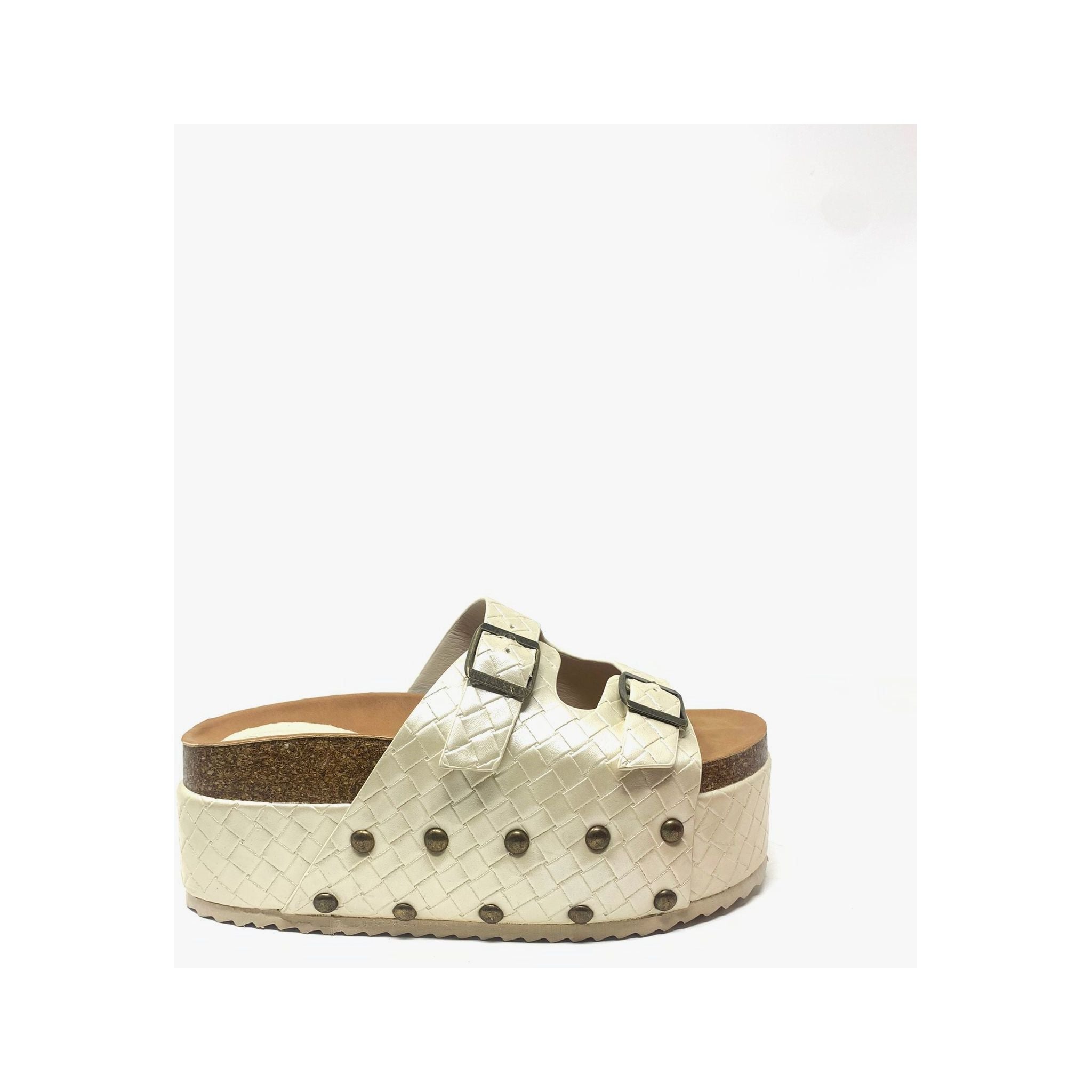 Croc Tears - Women Dual Band Croc Studded Platform Sandal