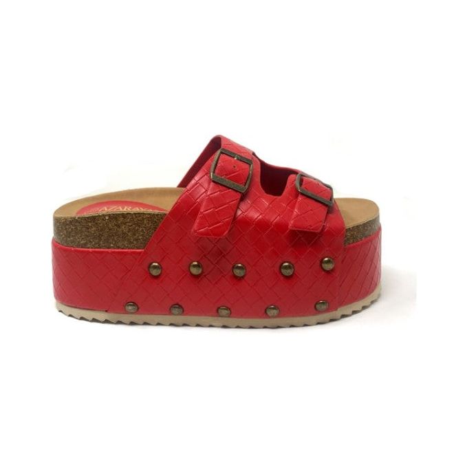 Croc Tears - Women Dual Band Croc Studded Platform Sandal