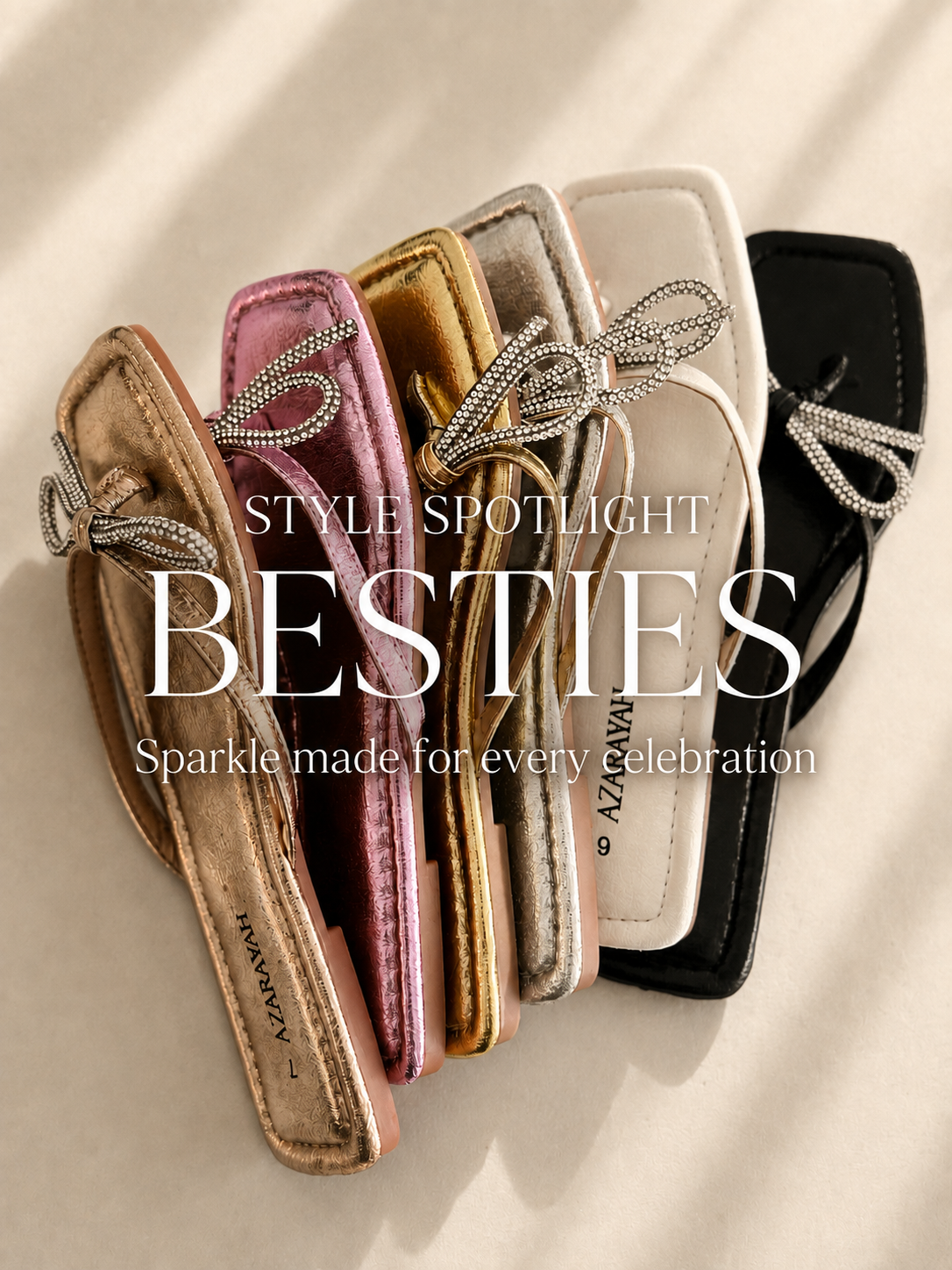 Besties | Rhinestone Bow Square Toe Sandal
