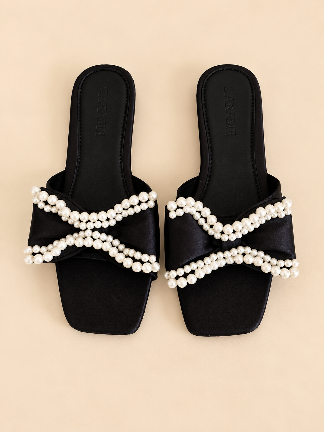Sierra | Pearl Satin Bow Sandal