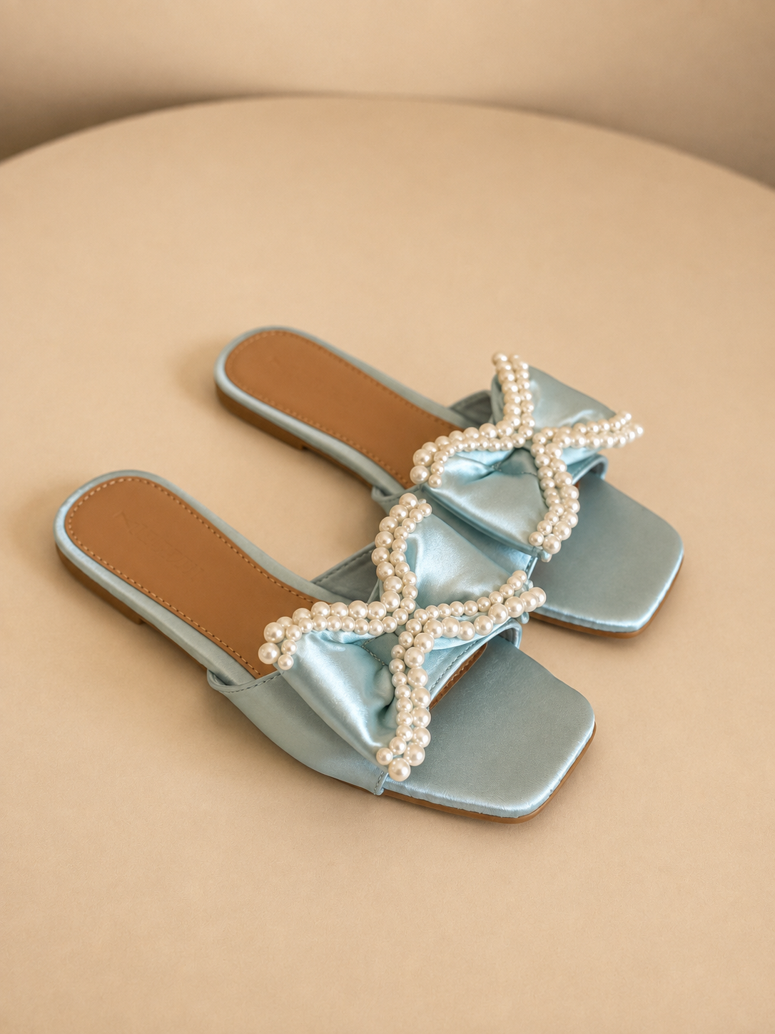 Sierra | Pearl Satin Bow Sandal