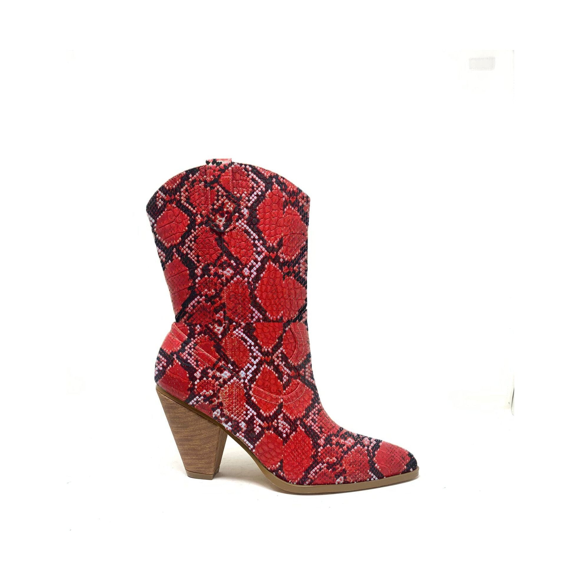 Feeling - Women Ankle Croc Cowboy Boots