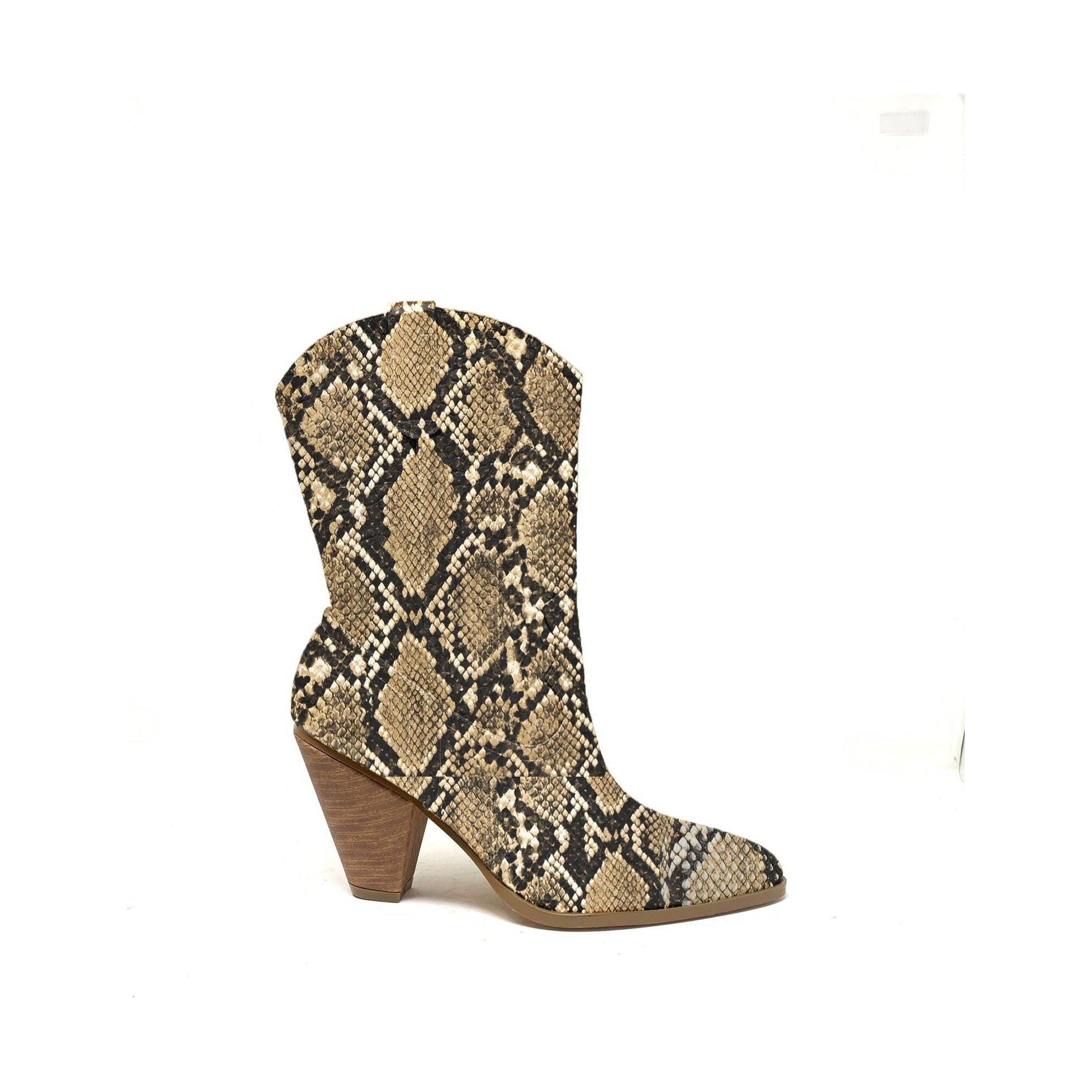 Feeling - Women Ankle Croc Cowboy Boots